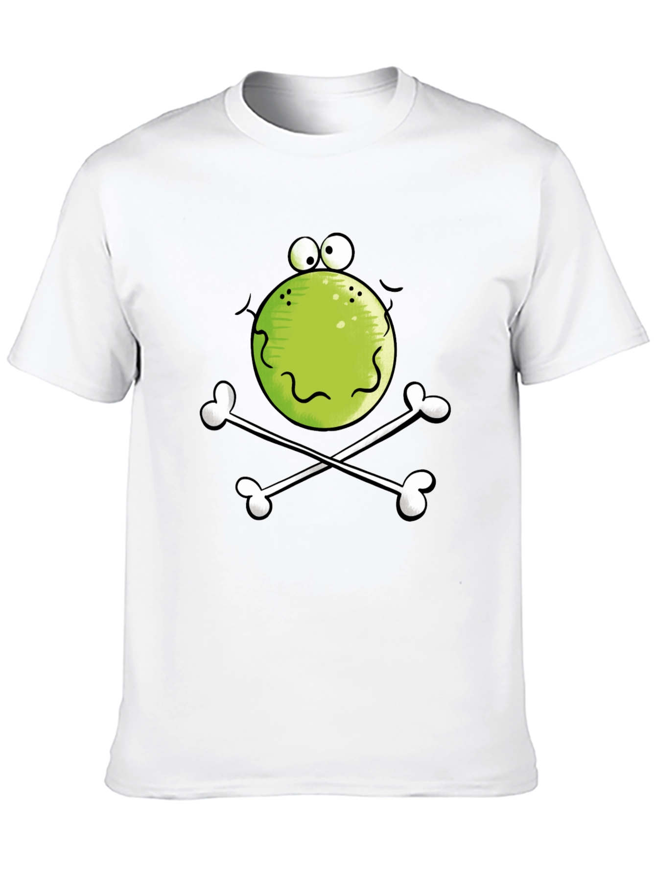 Black Funny Frog Skull Black T-Shirt view 10