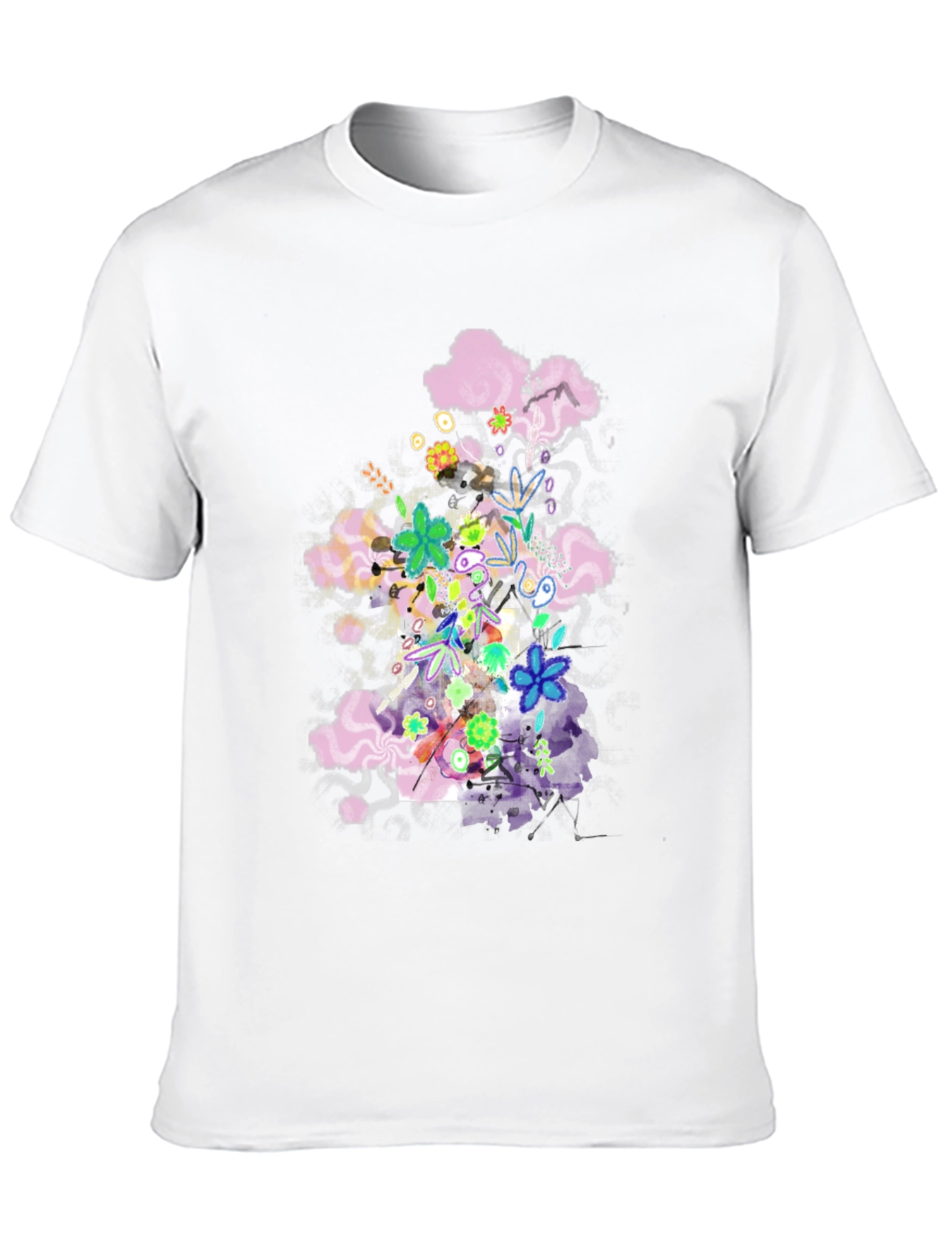 Black Floral Cloud T-Shirt - Black view 10
