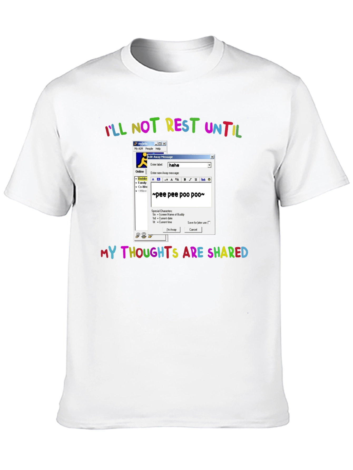 Black I'll Not Rest Until Thoughts Shared Graphic Tee view 10
