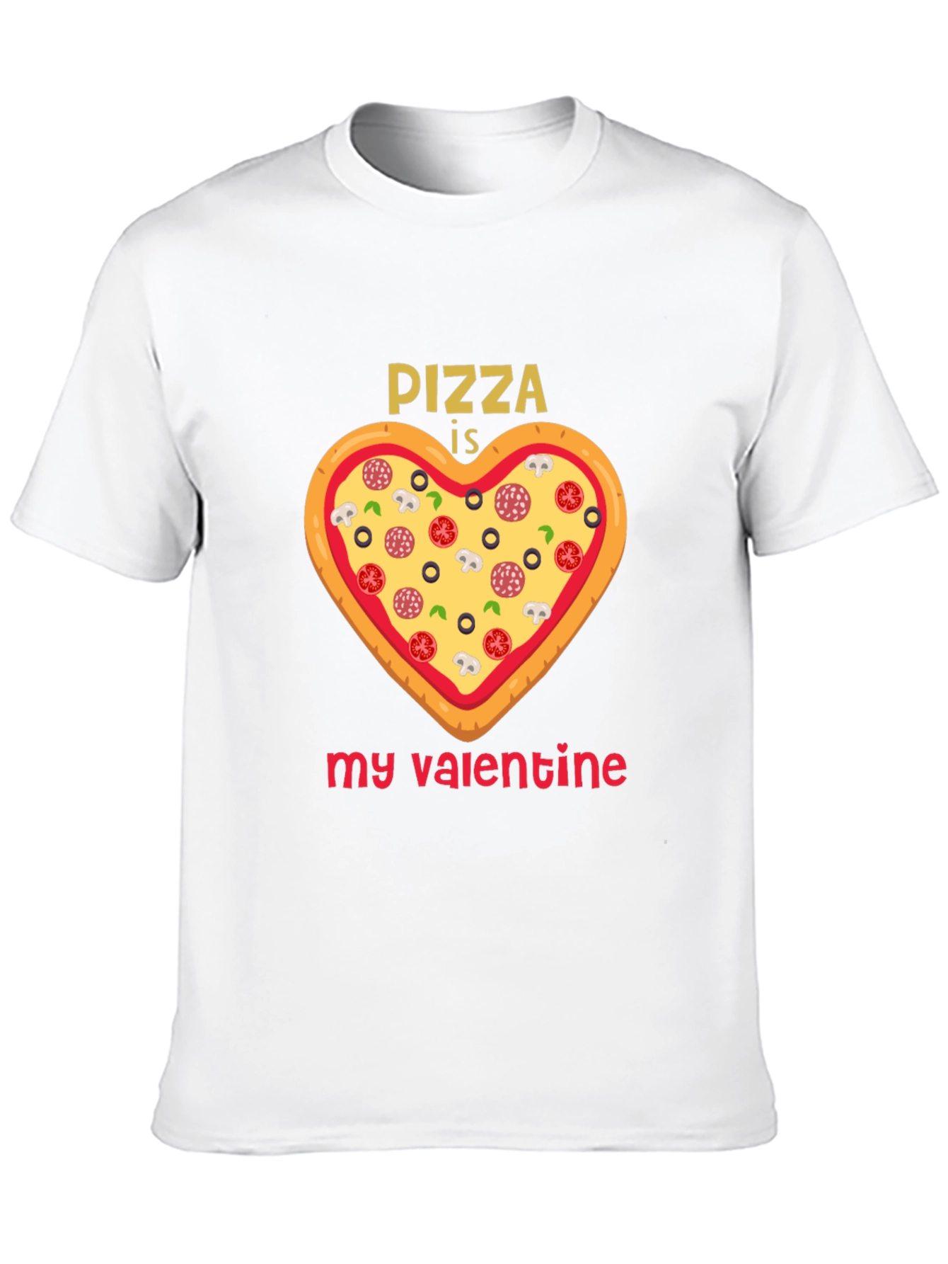 Black Pizza is My Valentine Graphic Tee view 10