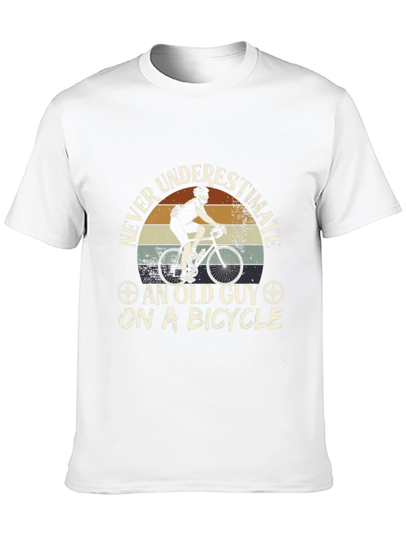 Black Never Underestimate Old Guy on a Bicycle T-Shirt view 10