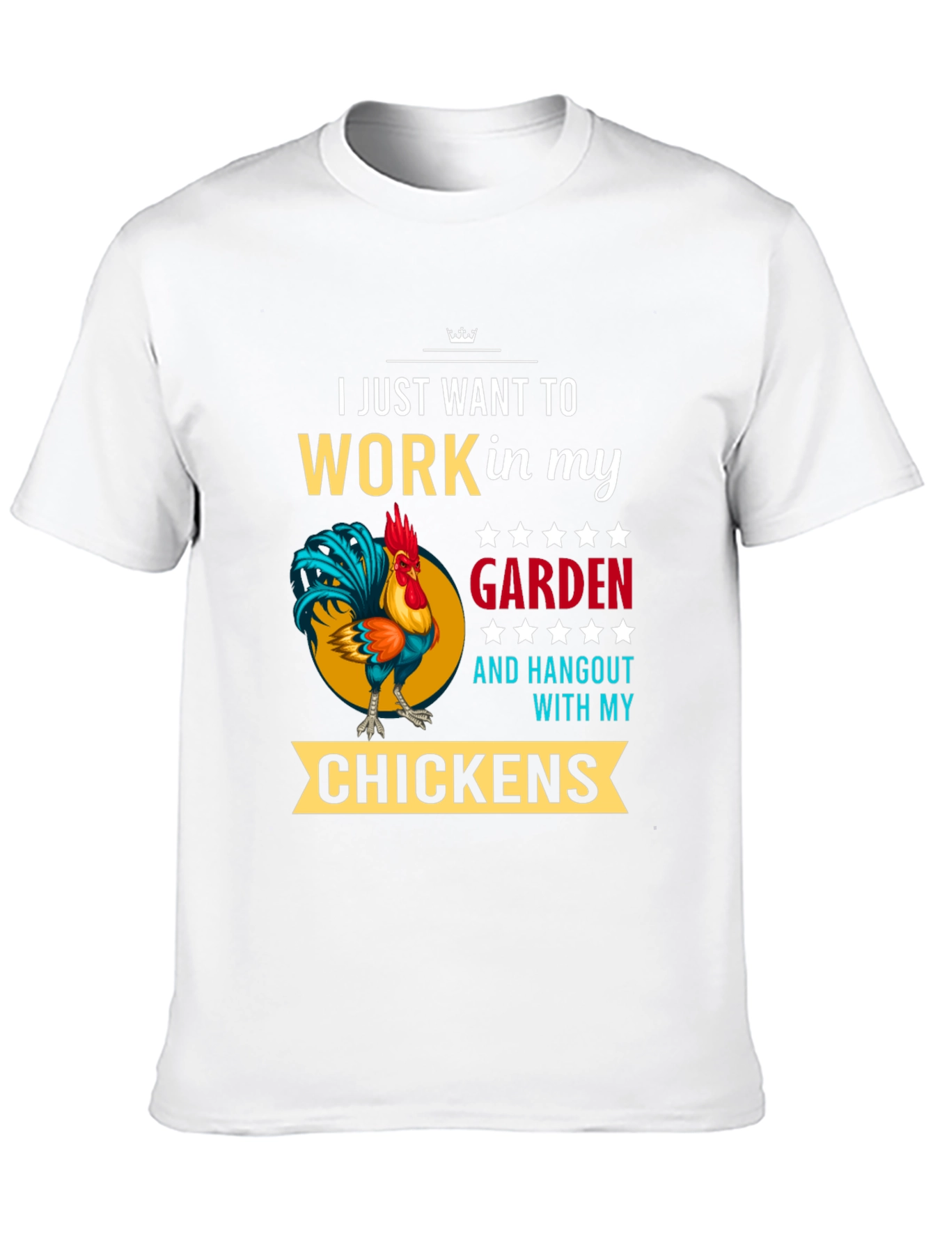 Black Gardening Chicken T-Shirt - Work in My Garden view 10