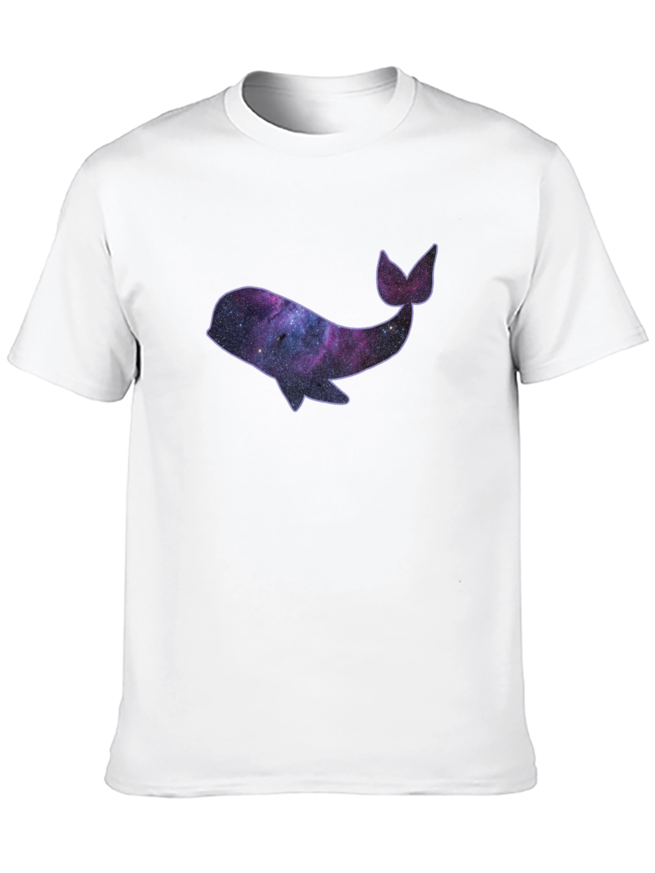 Black Galaxy Whale Black T-Shirt view 10
