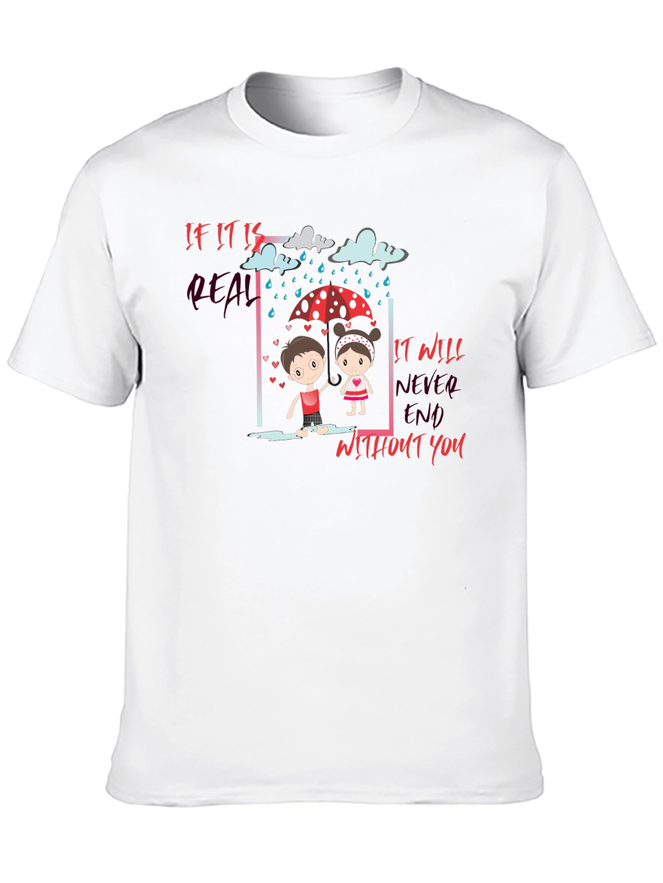 Black Rainy Day Romance Graphic Tee view 10