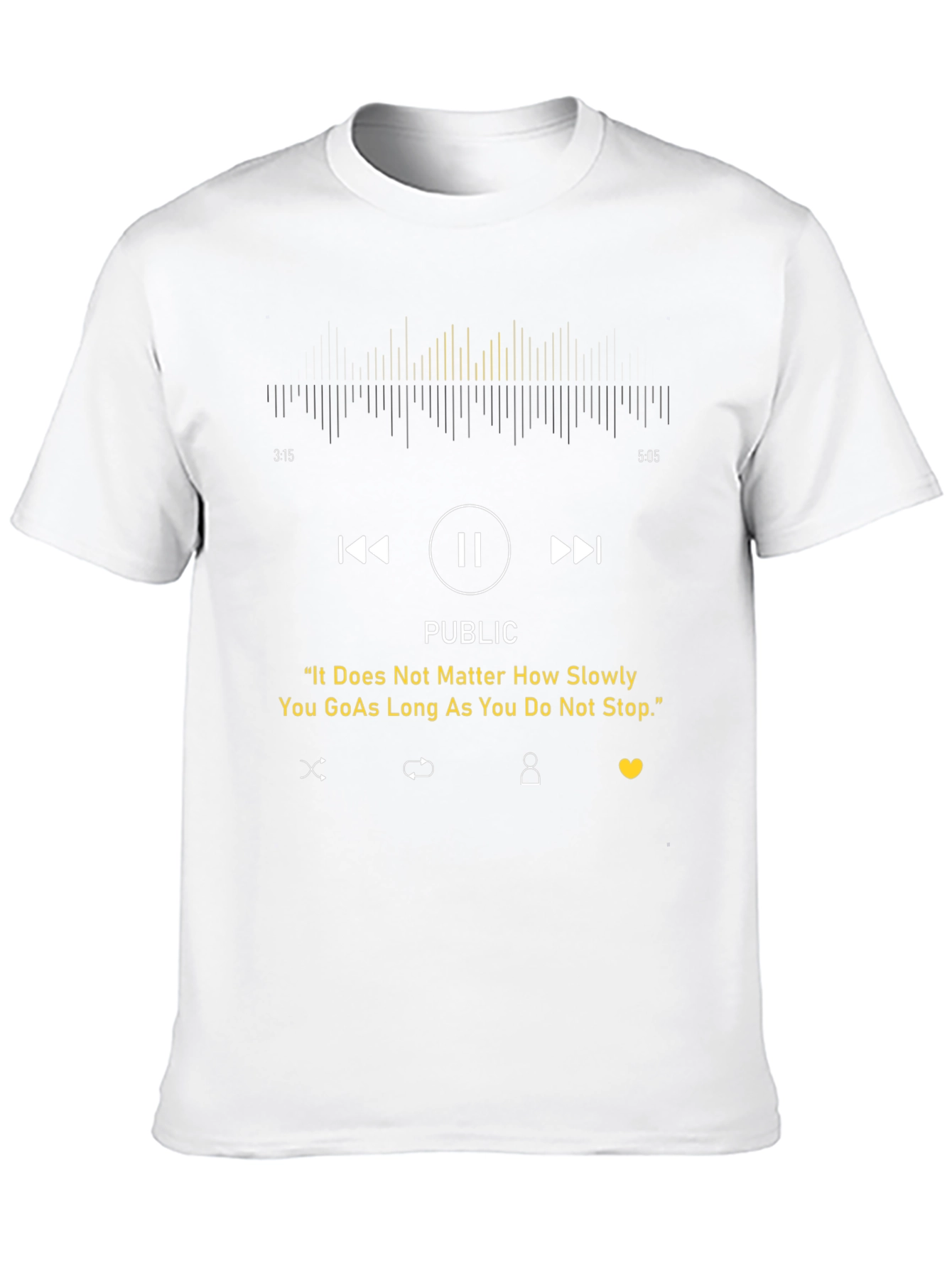 Black Inspirational Music Player T-Shirt view 10
