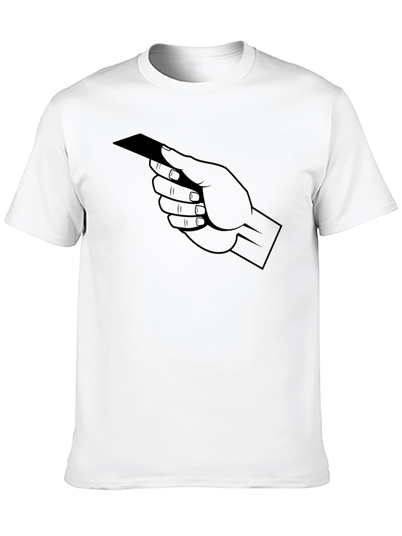 Black Hand Holding Card Graphic T-Shirt - Black view 10