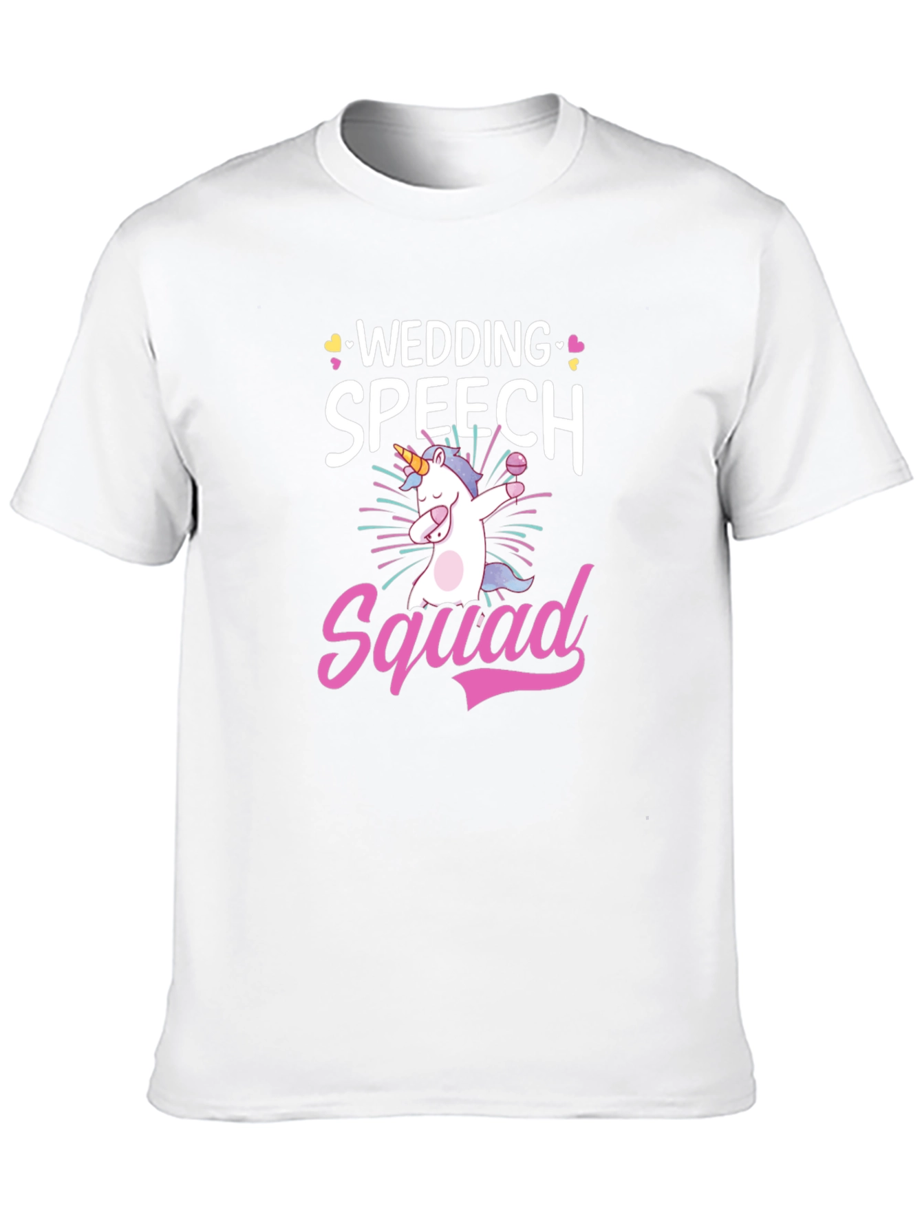 Black Wedding Speech Squad Unicorn T-Shirt view 10