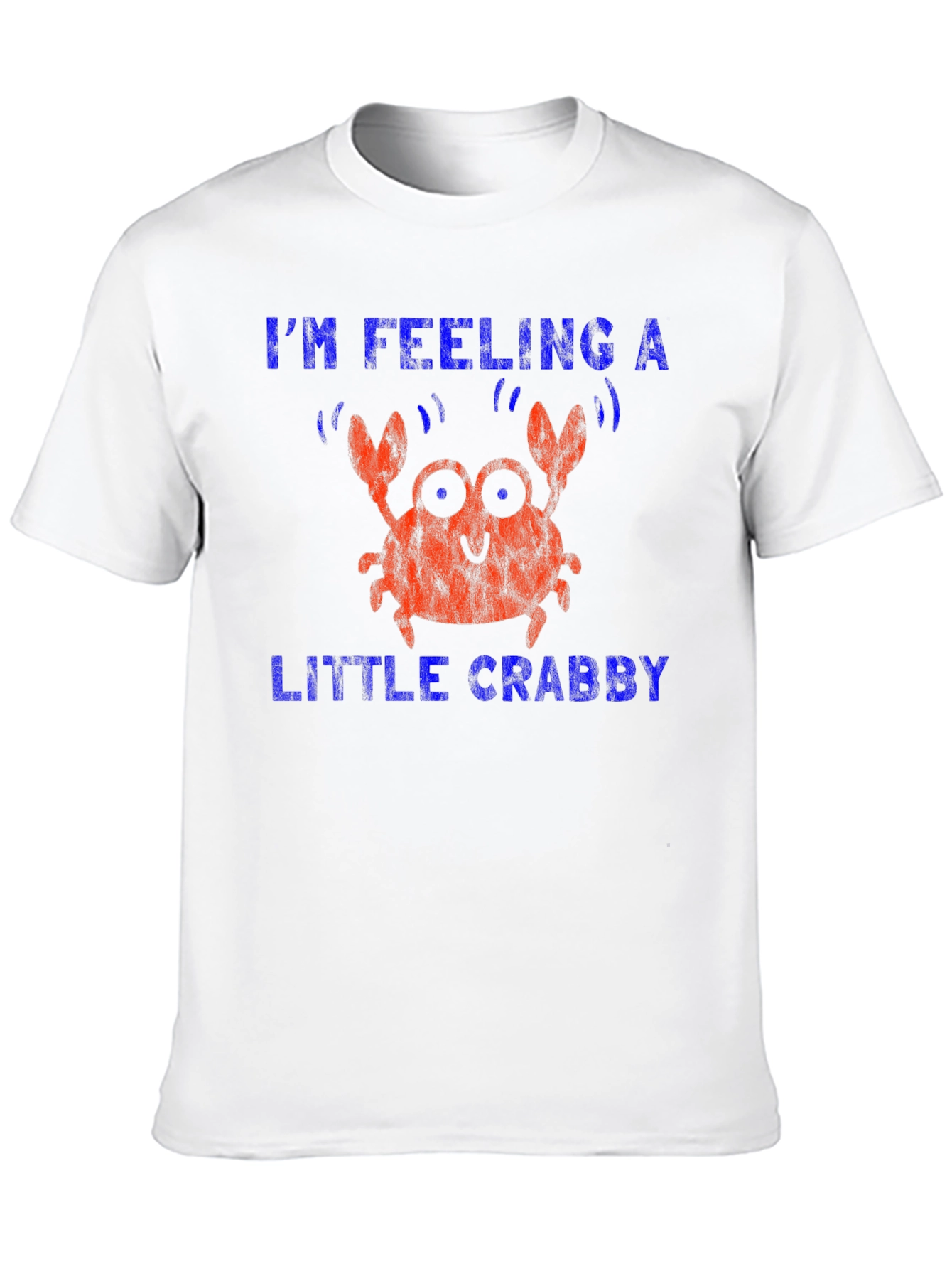 Black Feeling Crabby T-Shirt - Funny Crab Graphic Tee view 10