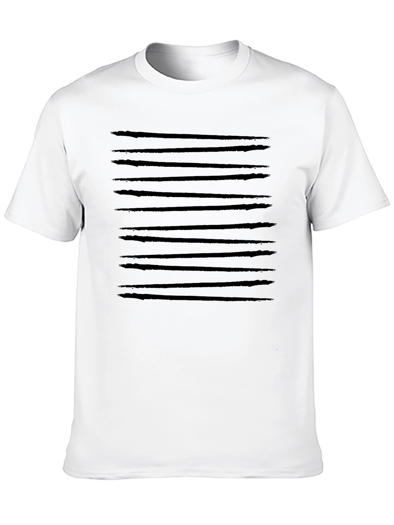 Black Men's Graphic Tee - Abstract Brushstroke Design view 10