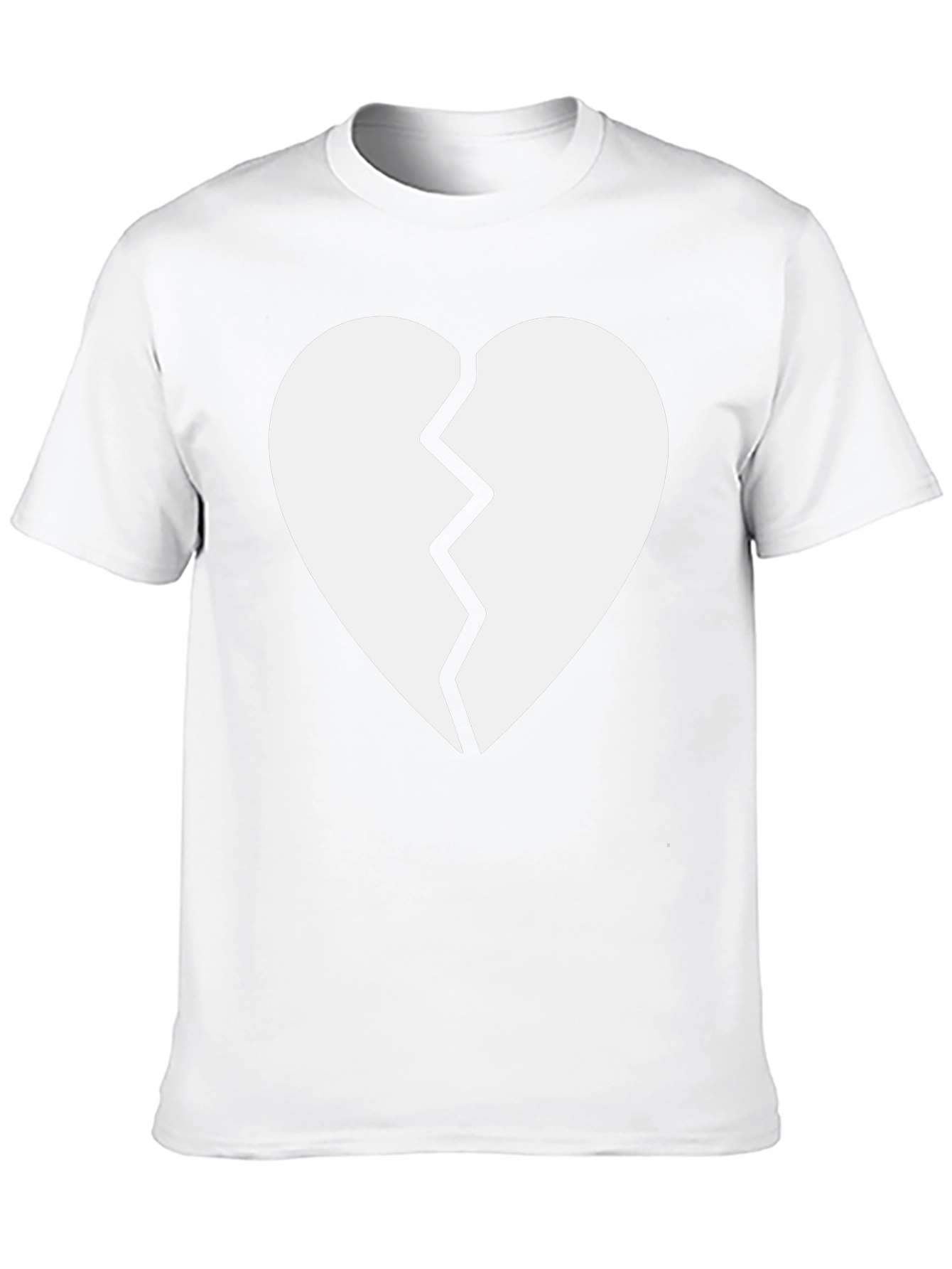 Black Broken Heart Graphic Tee - Trendy Casual Wear view 10