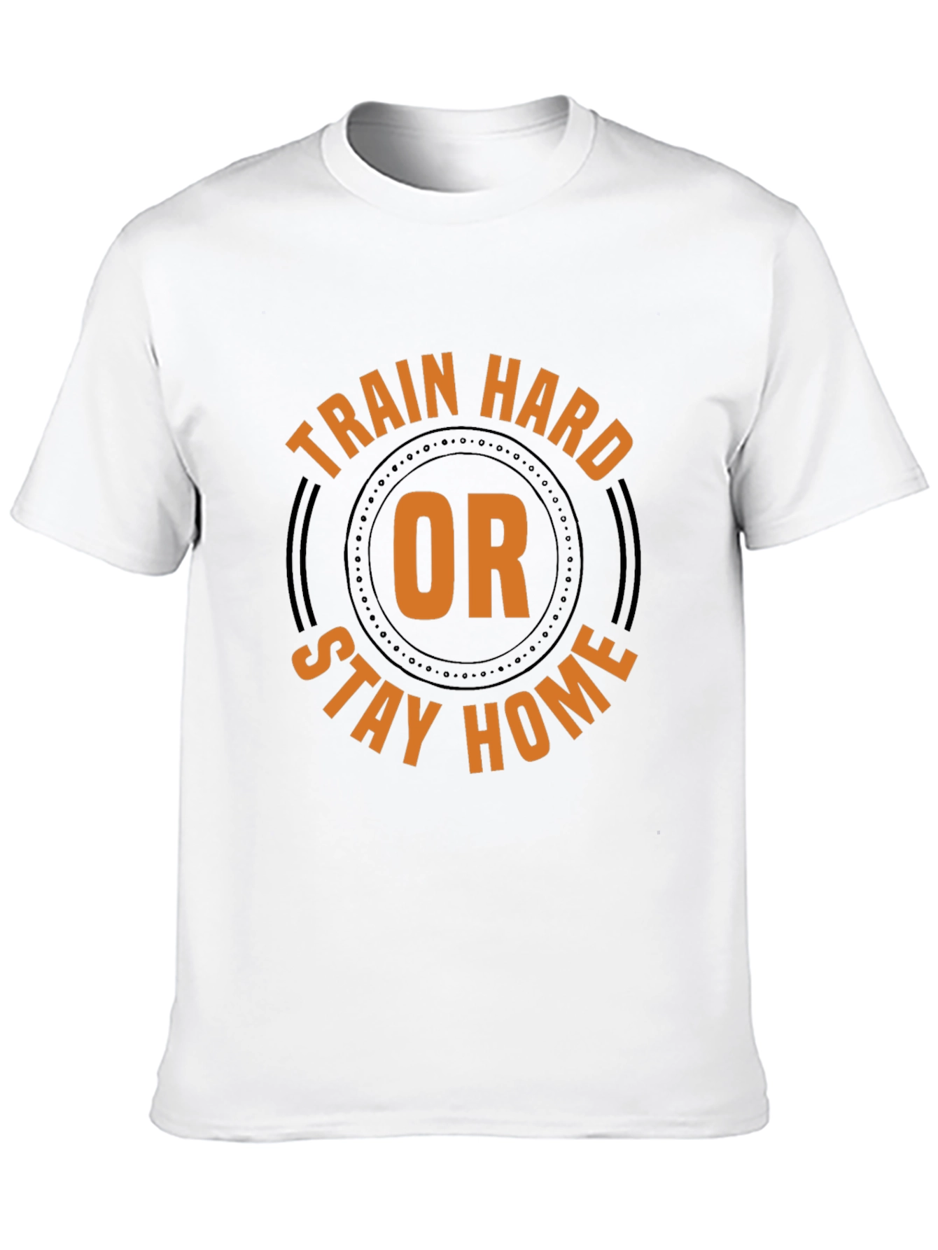 Black Train Hard or Stay Home Graphic Tee view 10