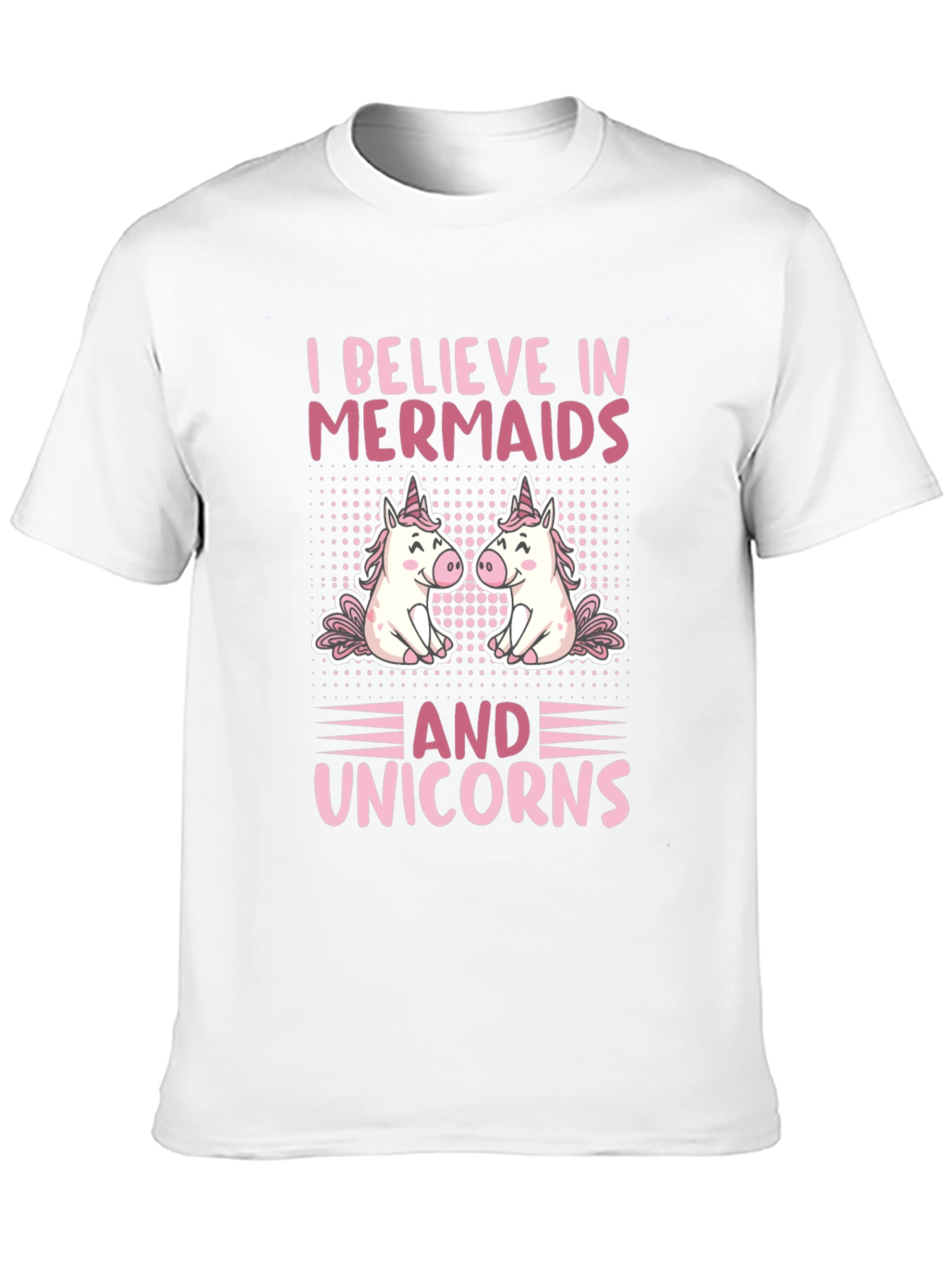 Black I Believe In Mermaids And Unicorns T-Shirt view 10