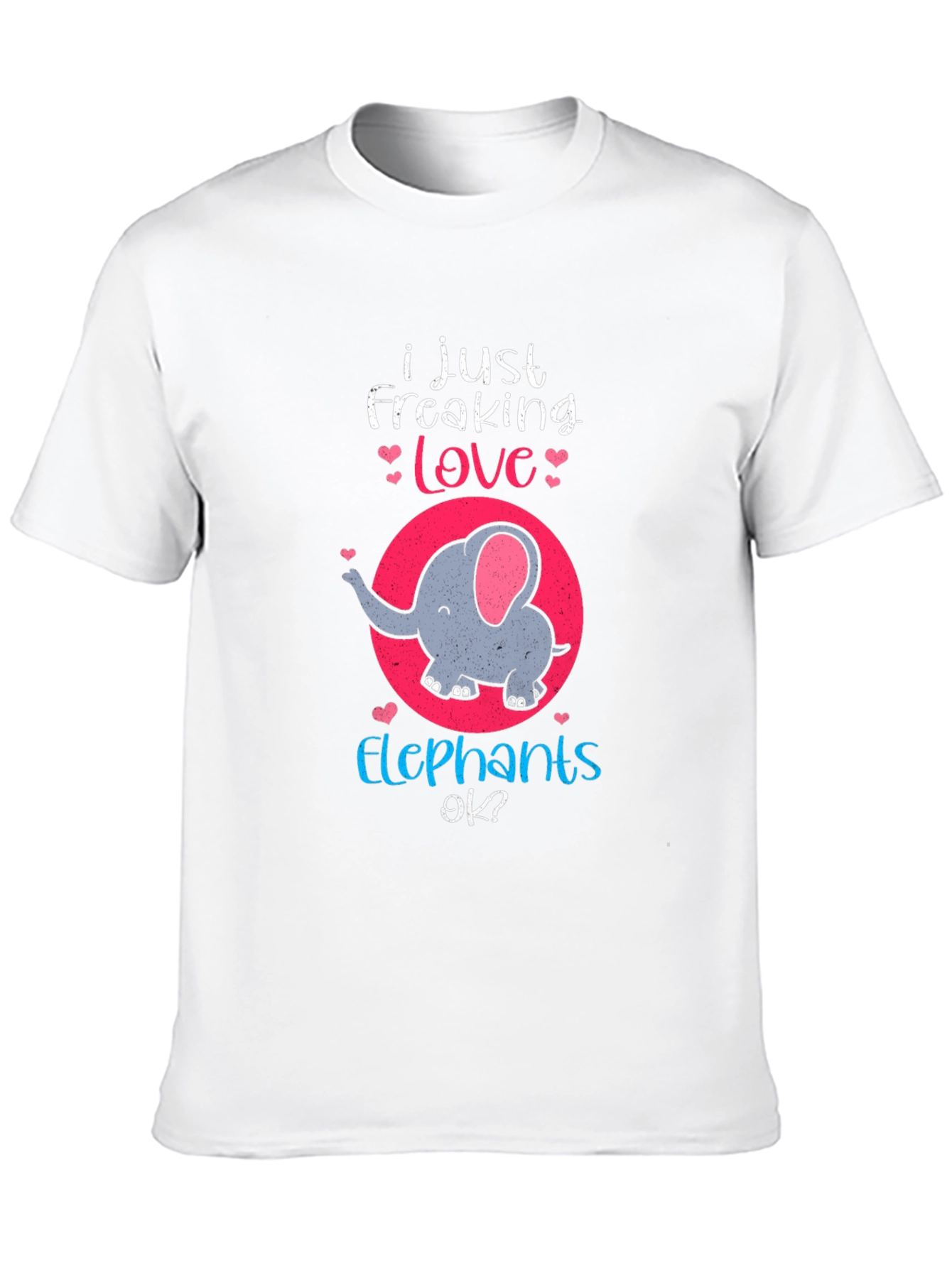 Black Elephant Lover T-Shirt - Freaking Love Elephants Tee view 10