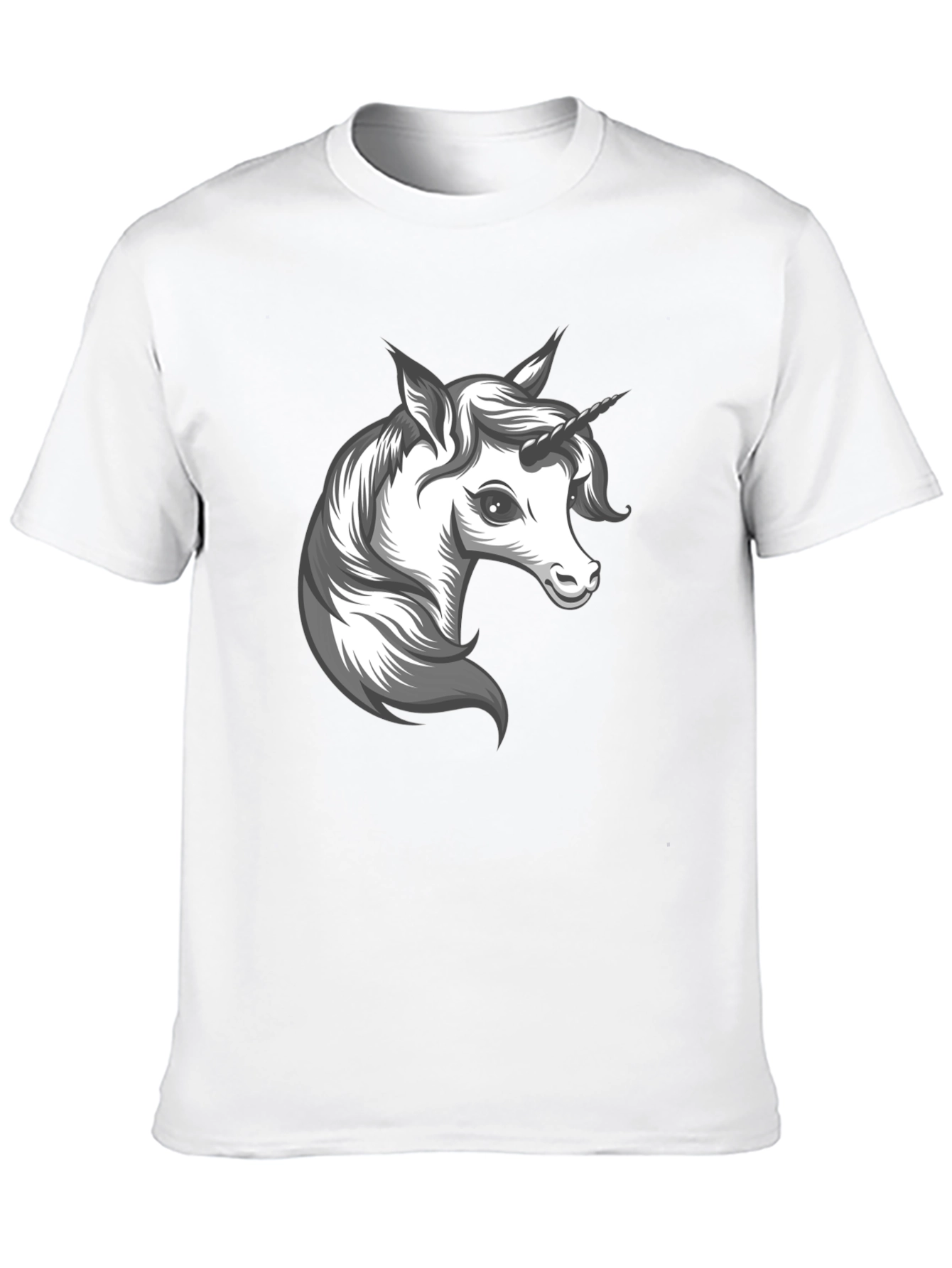 Black Unicorn Graphic Black T-Shirt - Fantasy Men's Tee view 10