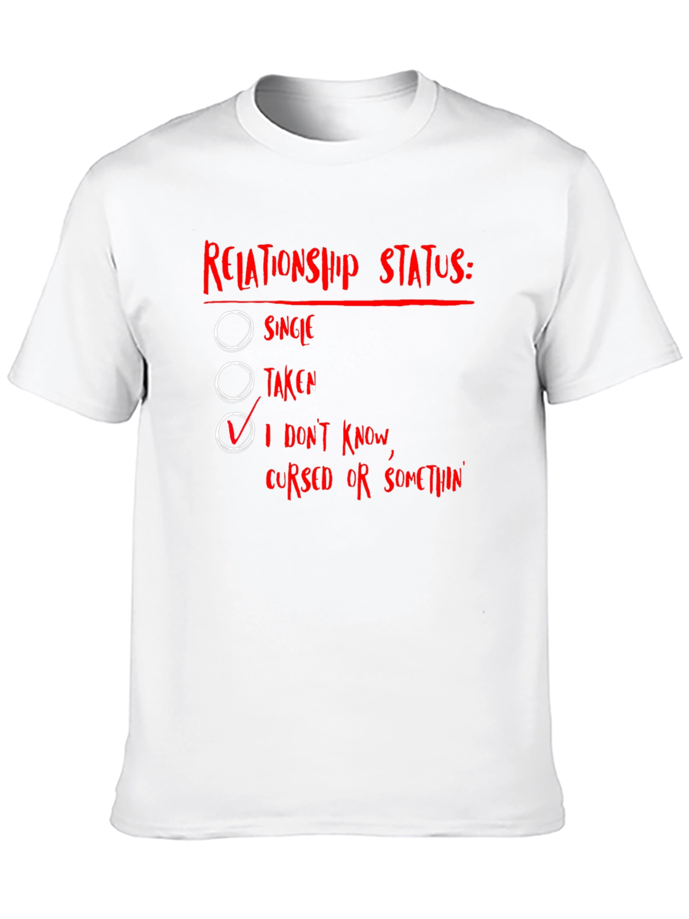 Black Relationship Status Graphic T-Shirt - I Don't Know view 10