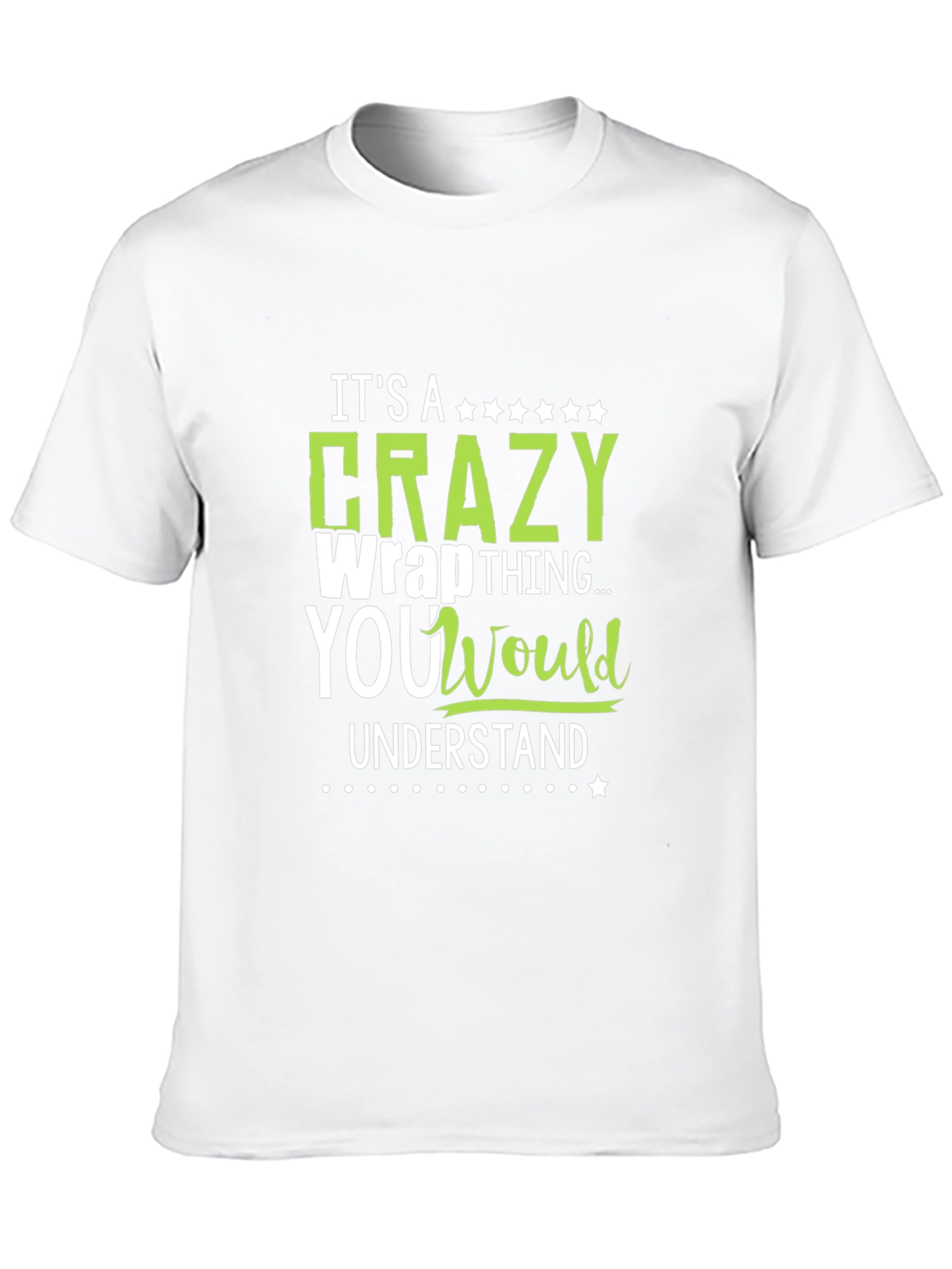 Black Crazy Wrap Thing T-Shirt - Funny Graphic Tee view 10