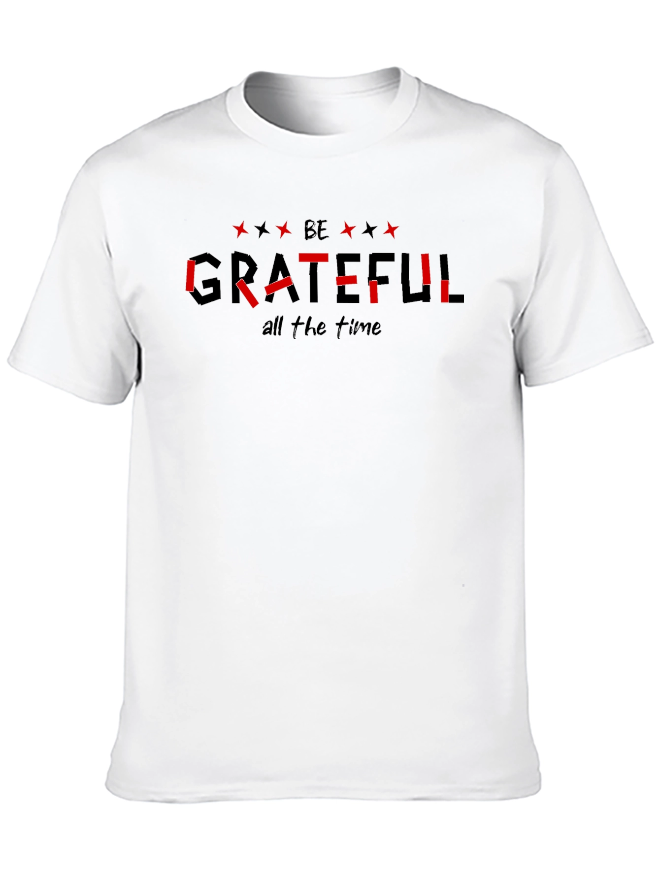 Black Be Grateful T-Shirt - Stylish Black Tee view 10