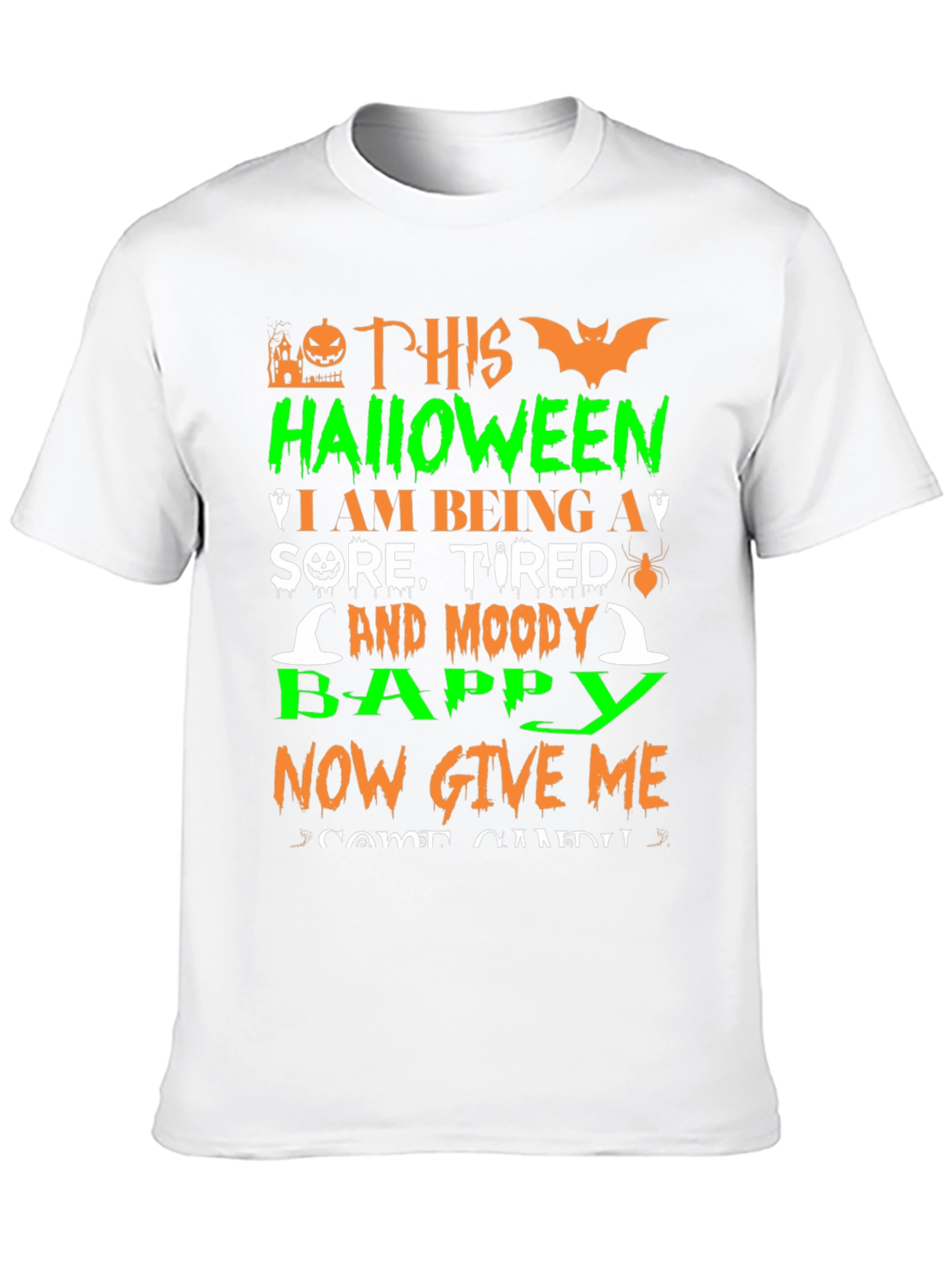 Black Funny Halloween Bappy T-Shirt view 10