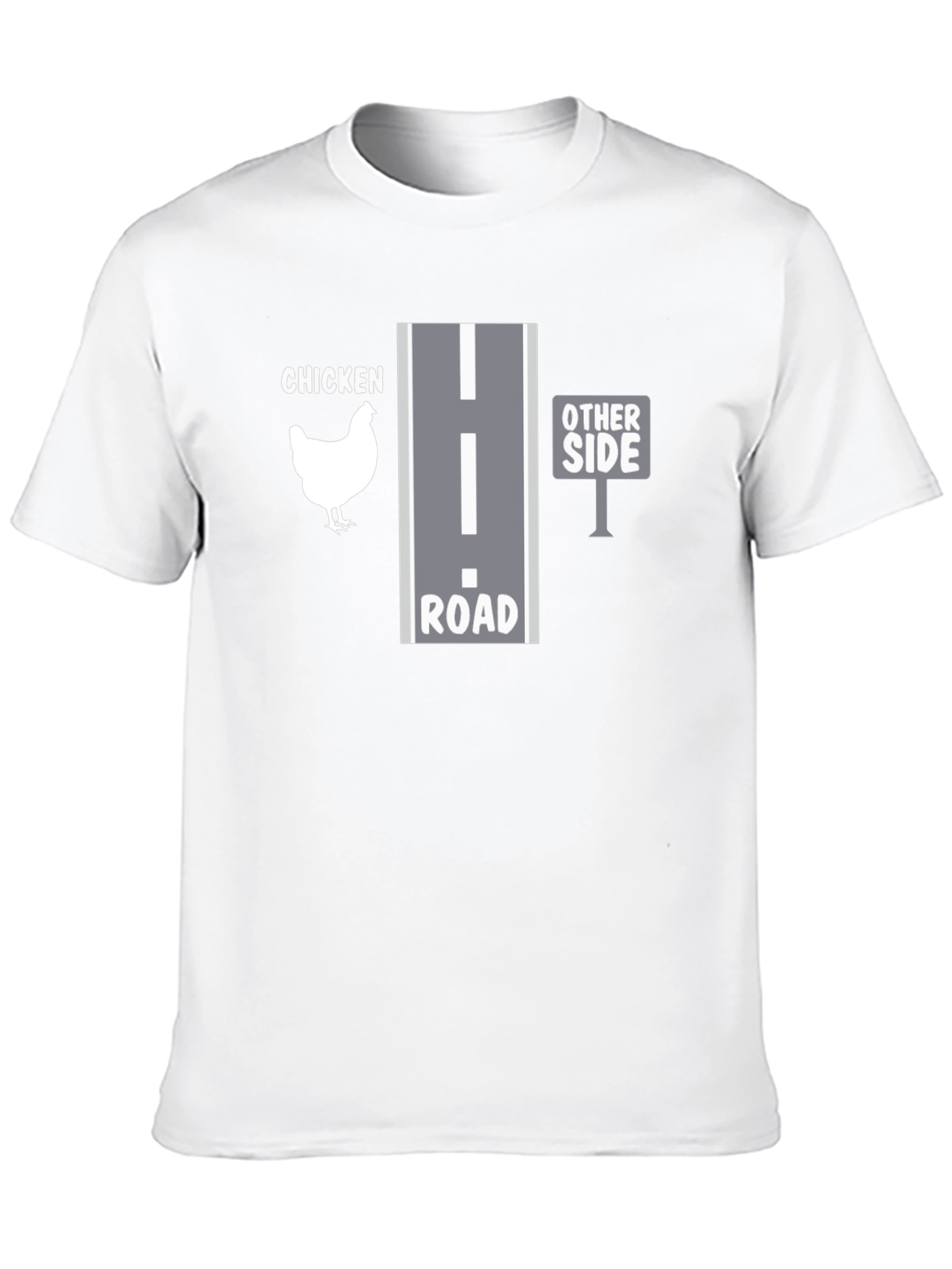 Black Why Did the Chicken Cross the Road T-Shirt view 10