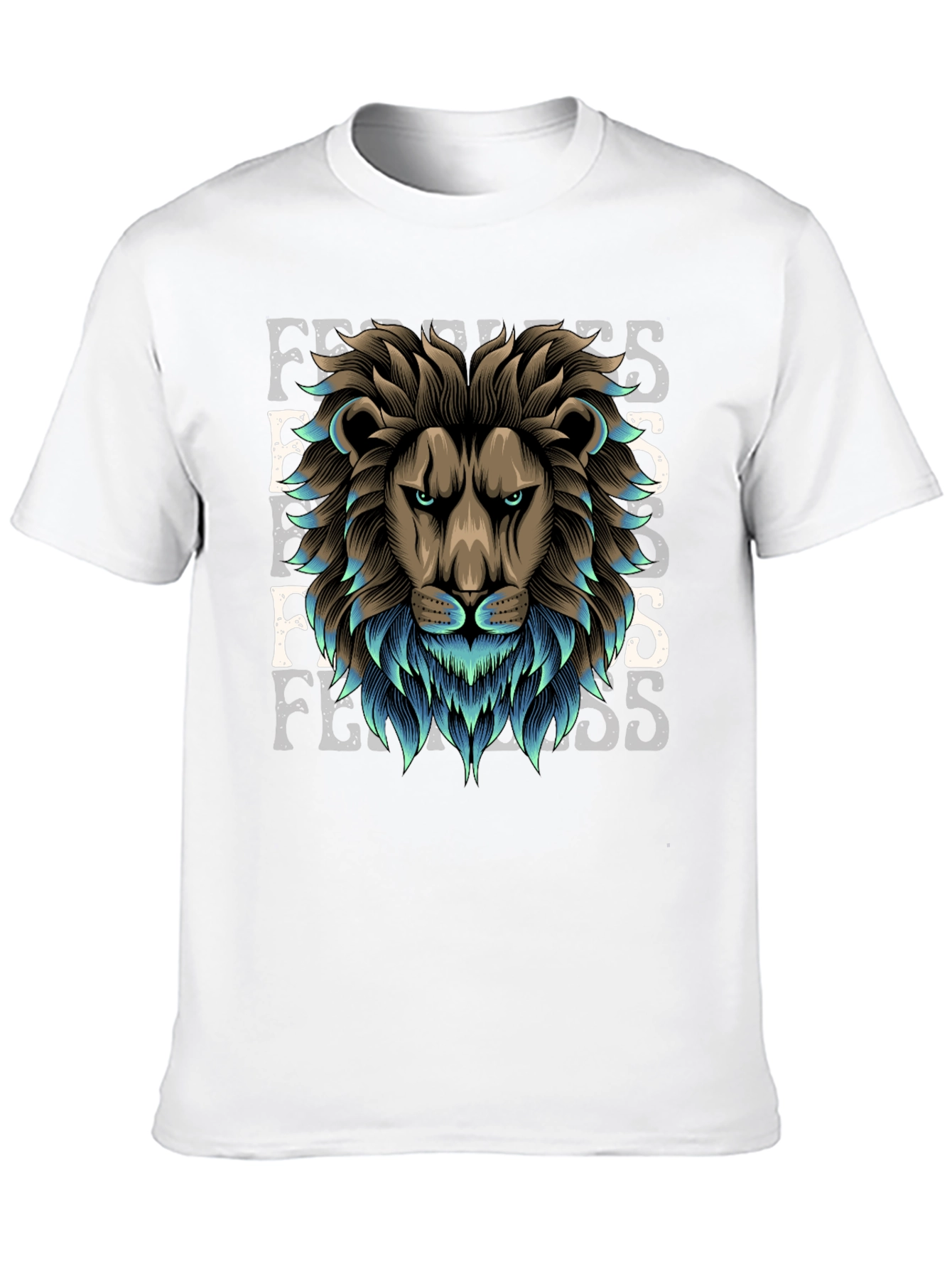 Black Lion Fearless Graphic Tee - Premium Cotton Blend view 10