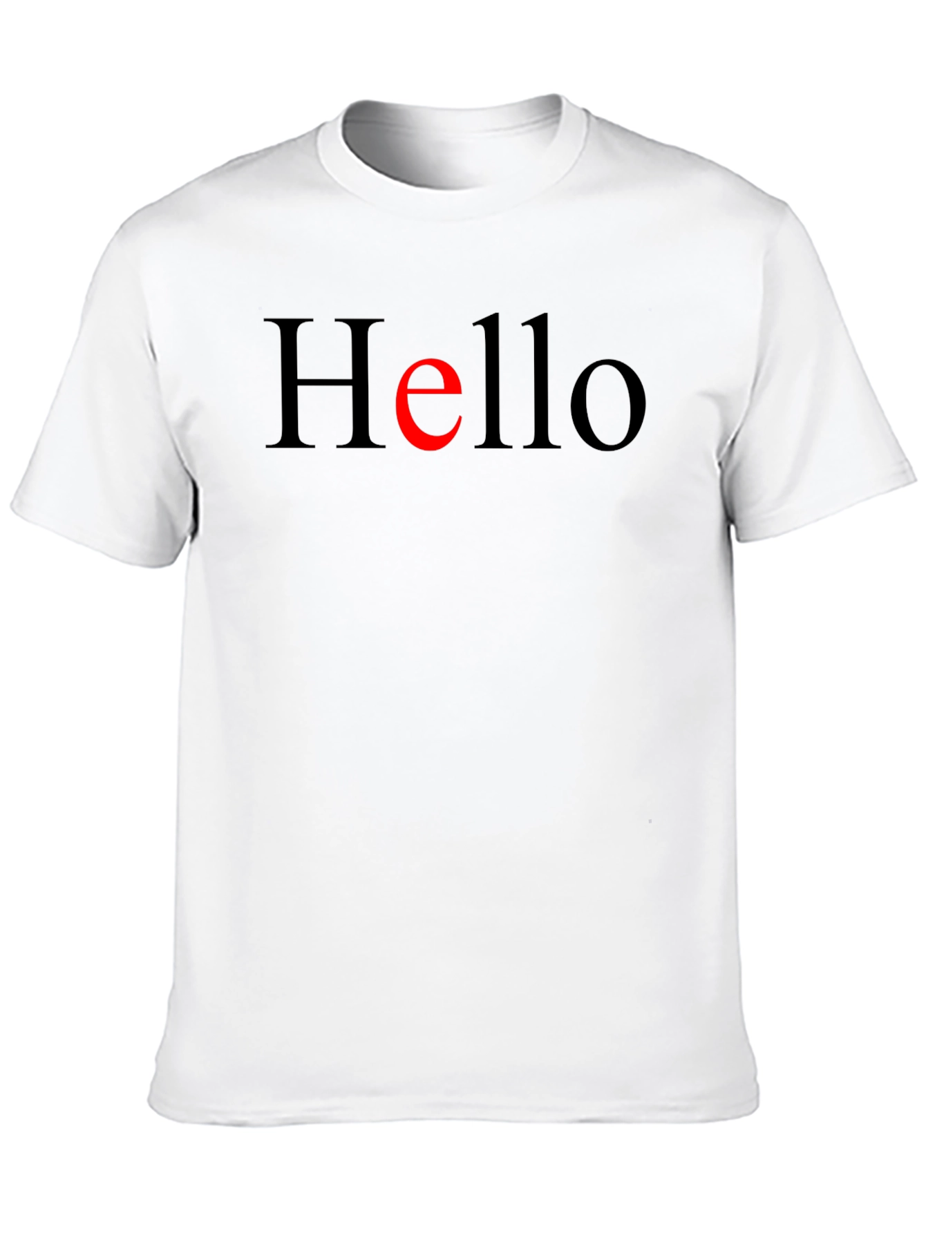 Black Hello Graphic Tee - Black Short Sleeve Crew Neck T-Shirt view 10