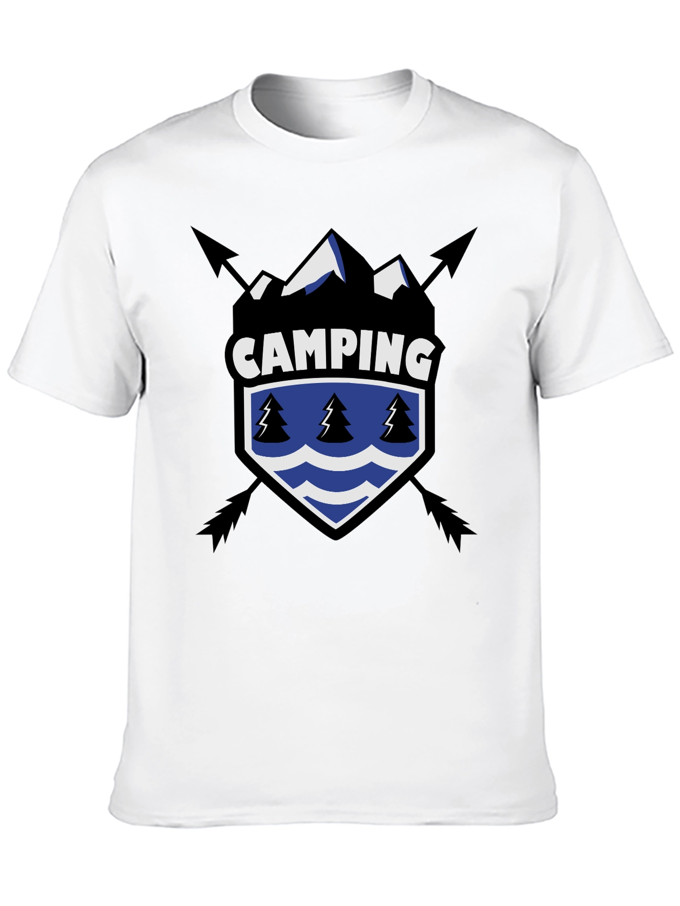 Black Camping Adventure Graphic Tee - Black view 10