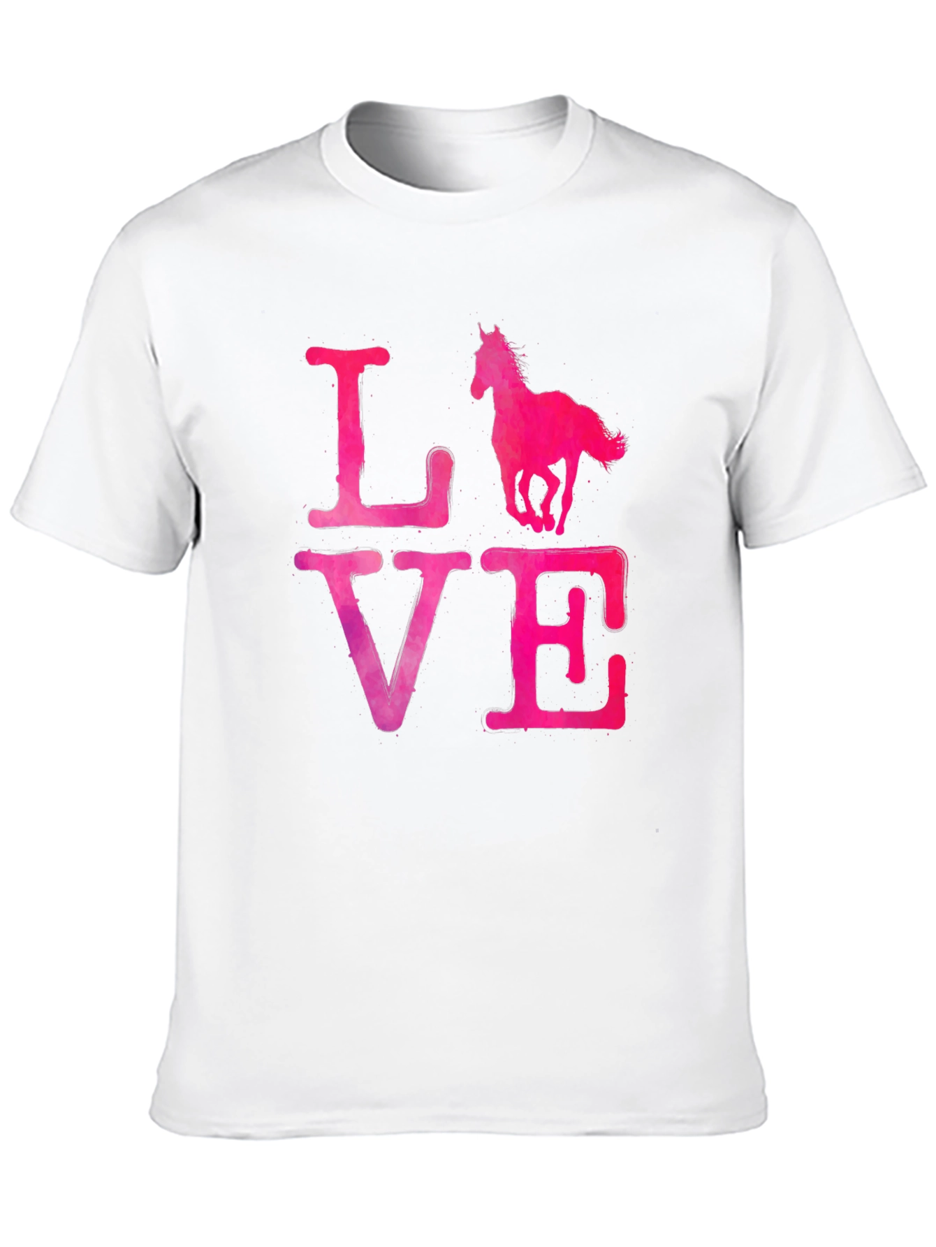 Black Love Horse T-Shirt - Black view 10