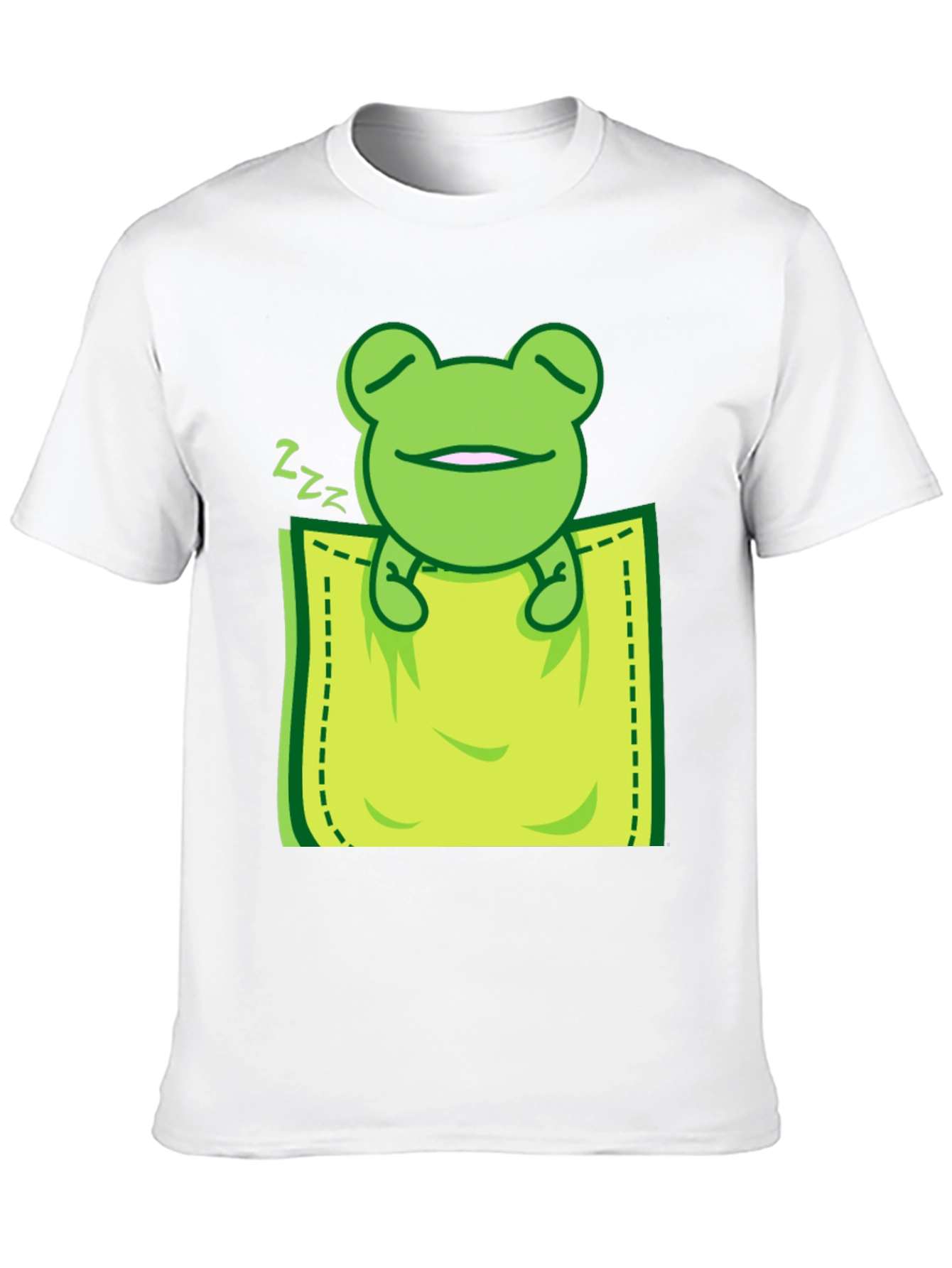 Black Sleeping Frog Pocket T-Shirt - Cute & Comfy view 10