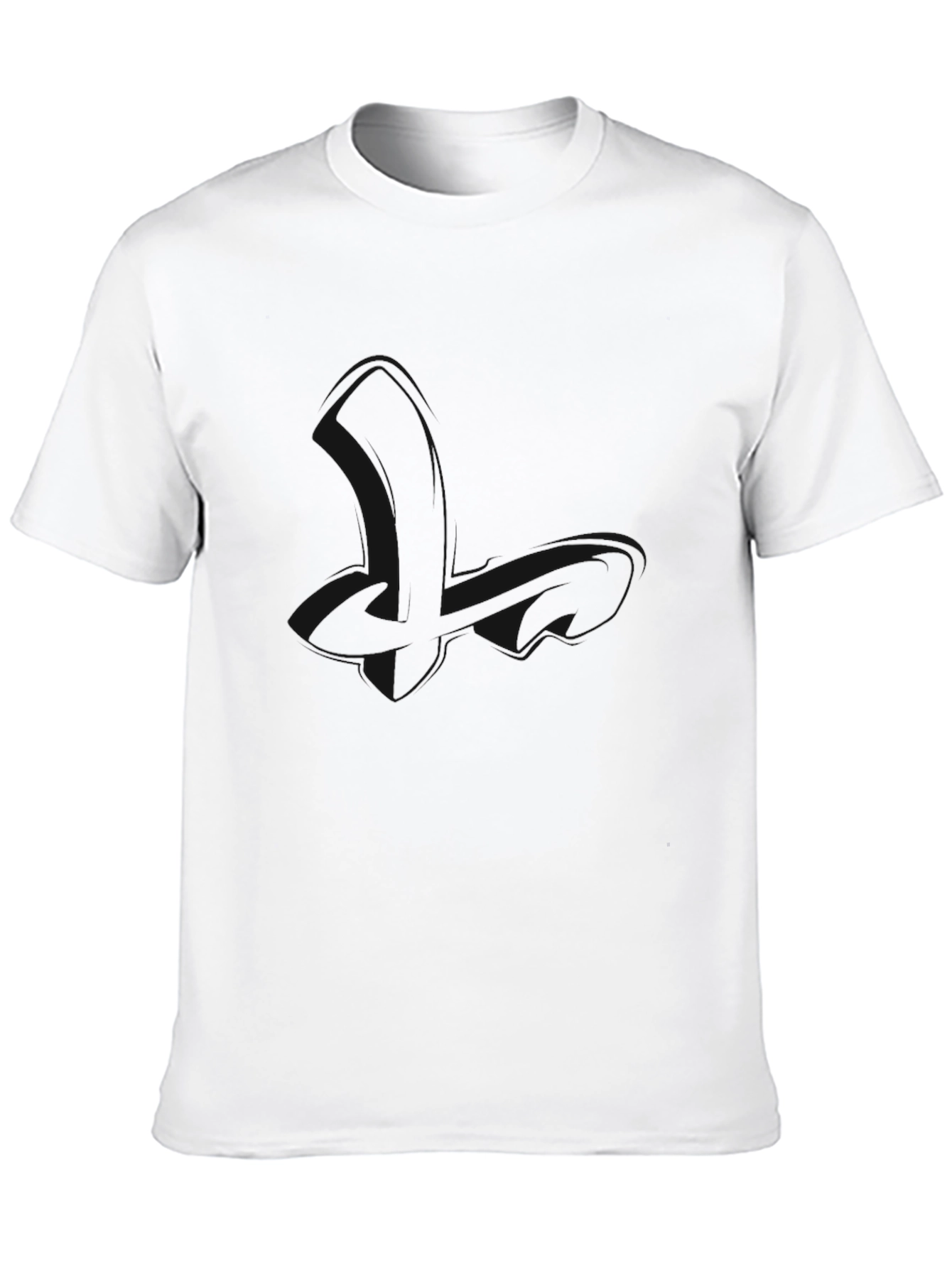 Black Classic Black Solid Color T-Shirt view 10