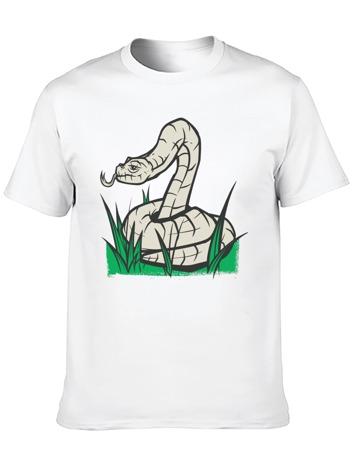 Snake Graphic Tee - Black Cotton T-Shirt - 10