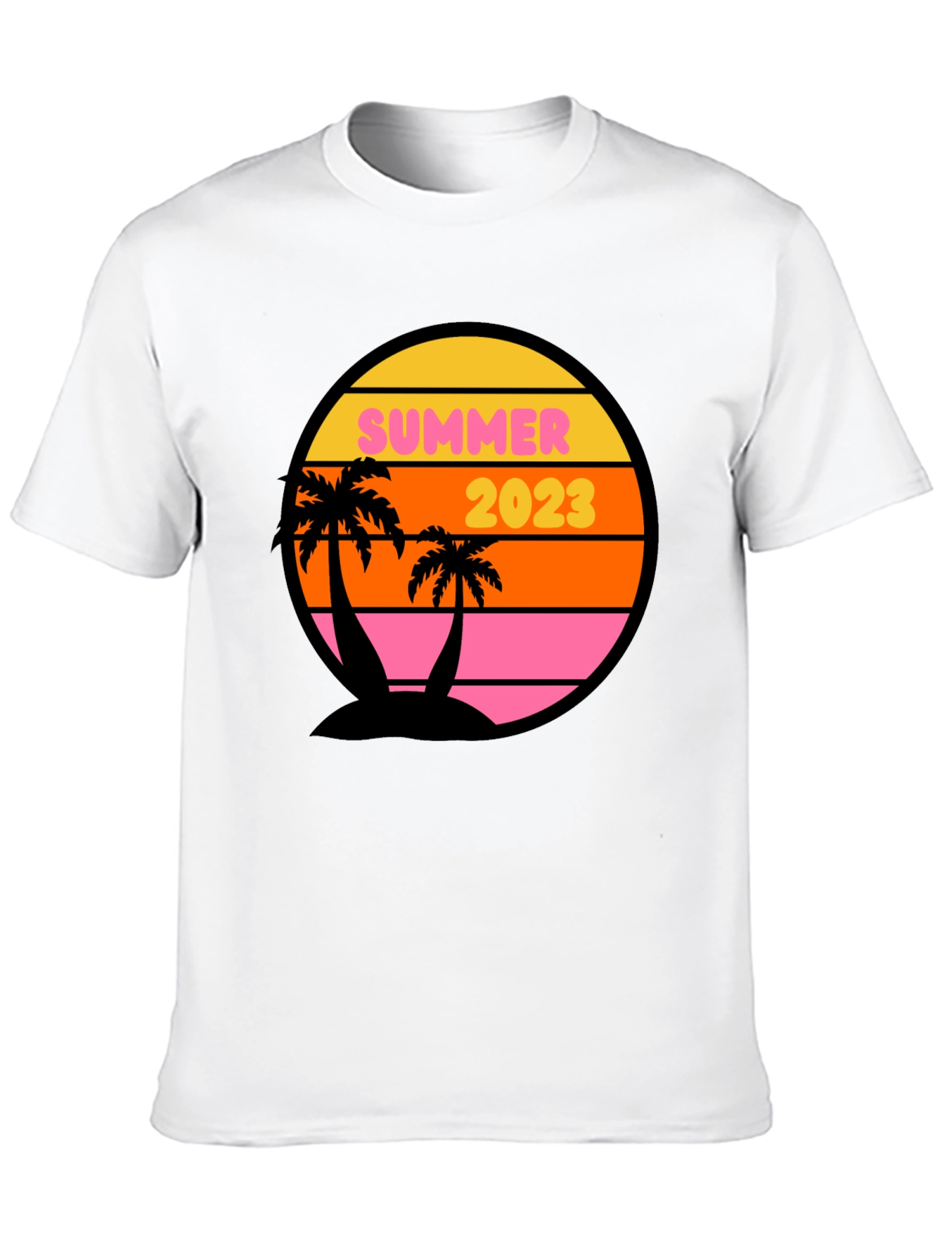 Black Summer 2023 Palm Tree Graphic Tee - Black view 10