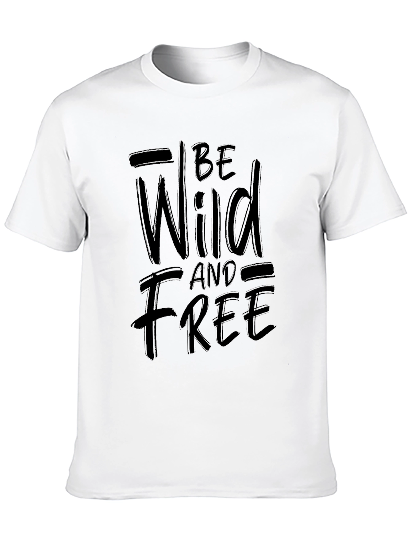 Black Be Wild and Free Black Graphic Tee view 10