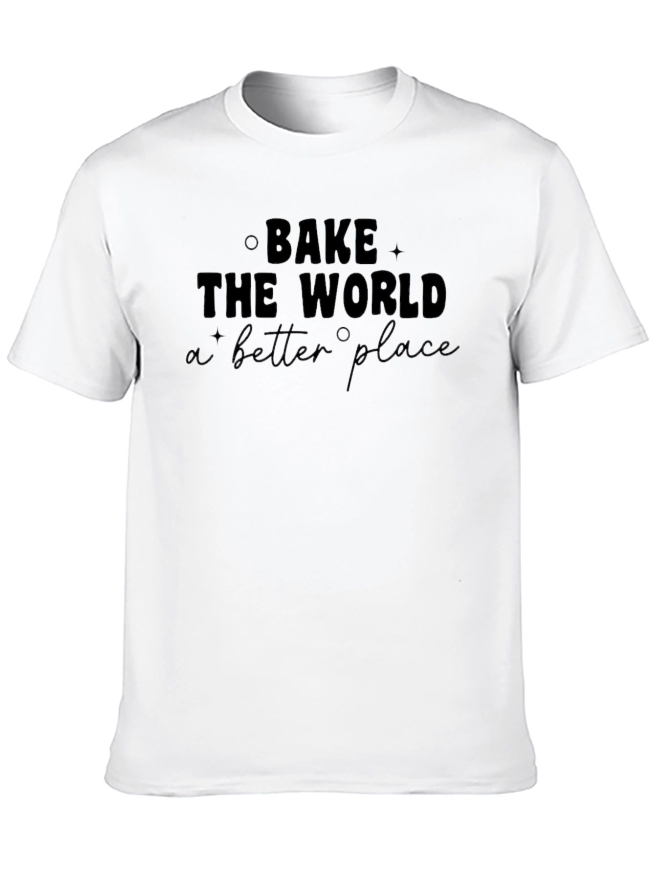 Black Bake The World Better T-Shirt - Soft Cotton Tee view 10