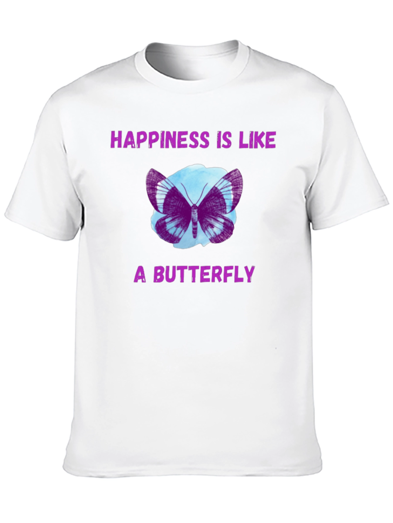 Black Happiness Butterfly Graphic Tee view 10