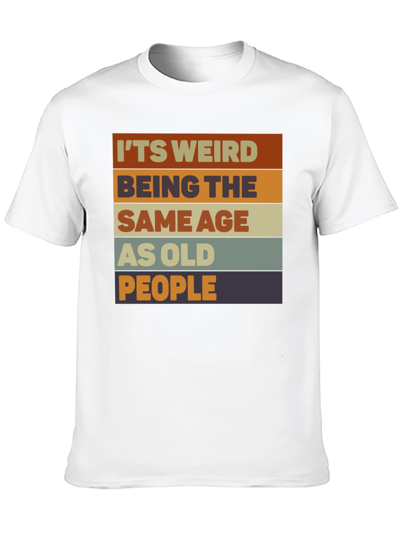 Black Funny 'Same Age as Old People' Graphic T-Shirt view 10