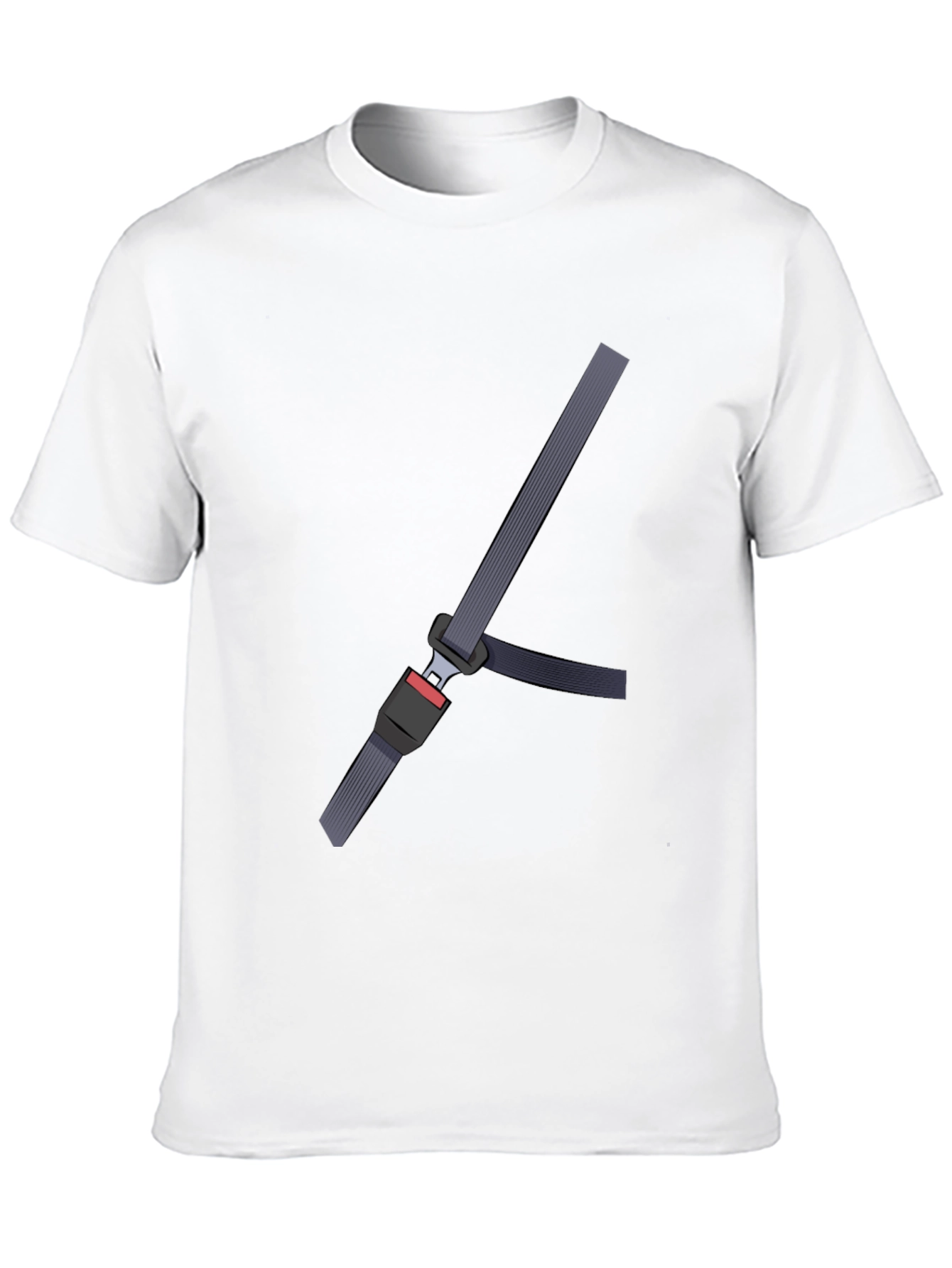 Black Seatbelt Illusion T-Shirt - Funny Safety Tee view 10