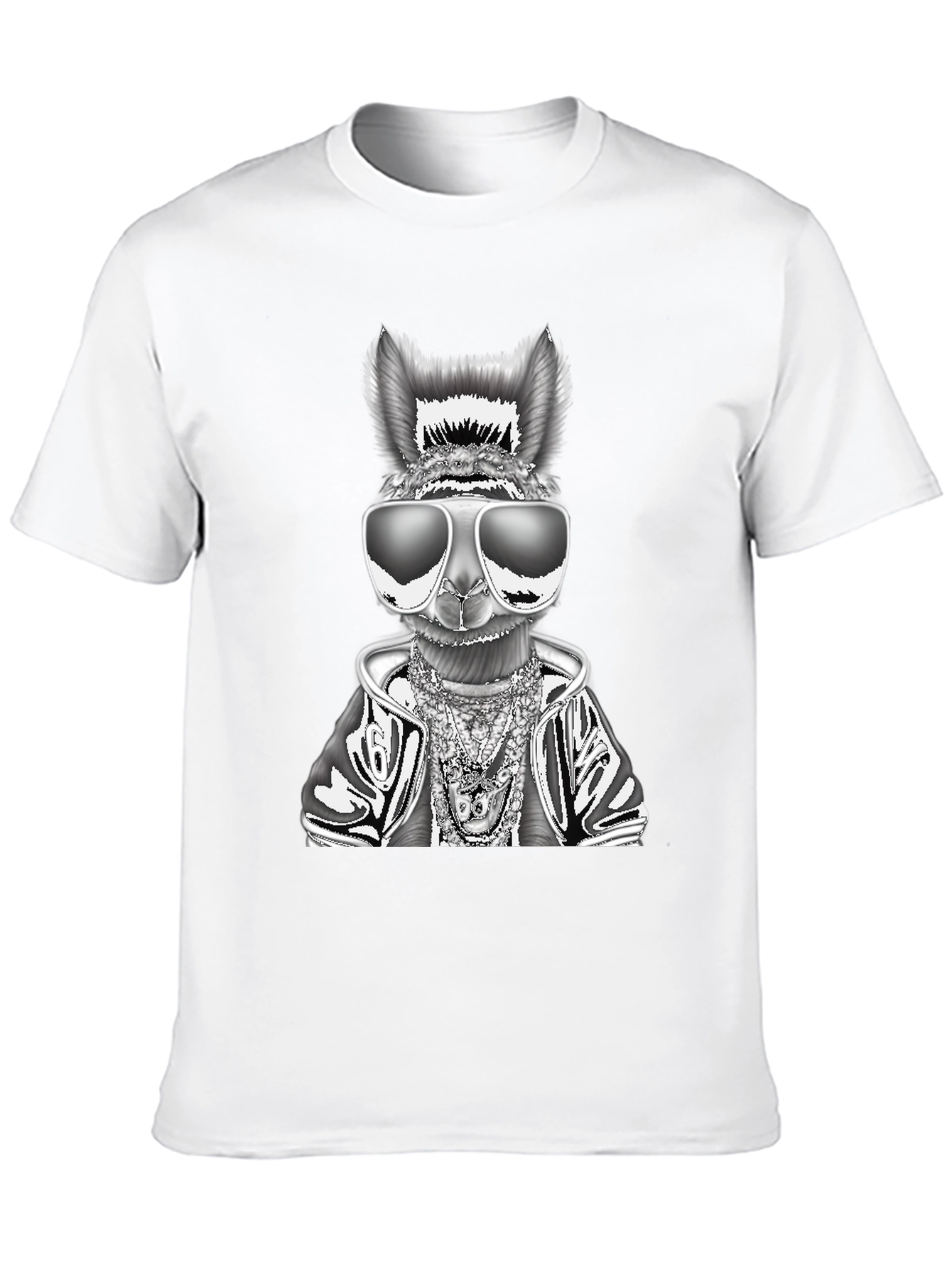 Black Cool Llama Graphic Tee - Black view 10