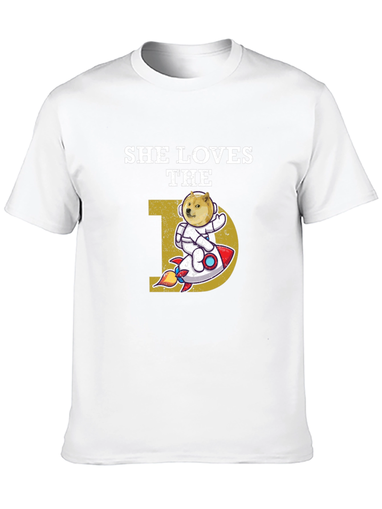 She Loves The D Doge T-Shirt Crypto Meme Astronaut Rocket - 10