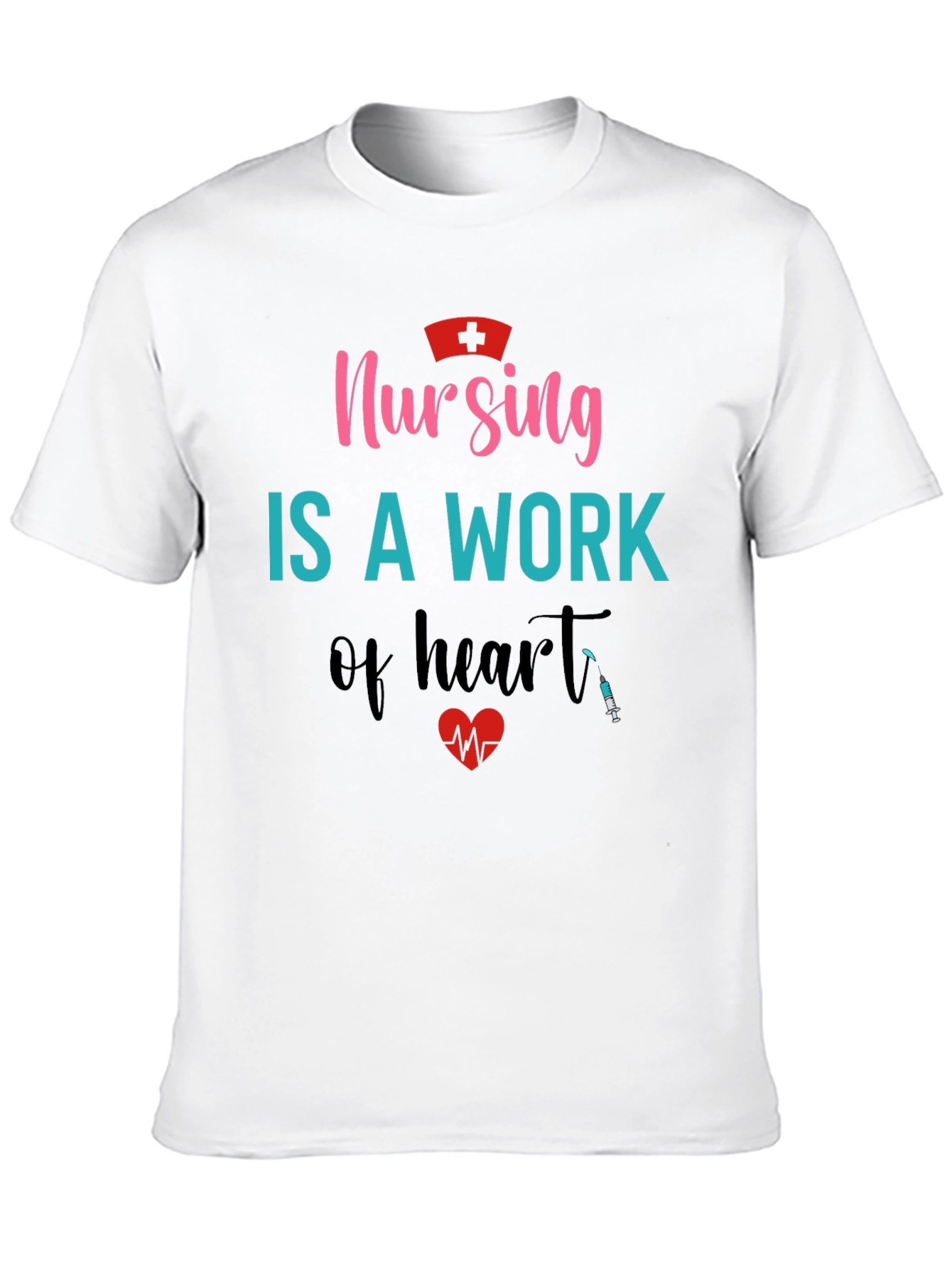 Black Nursing is a Work of Heart Graphic T-Shirt view 10