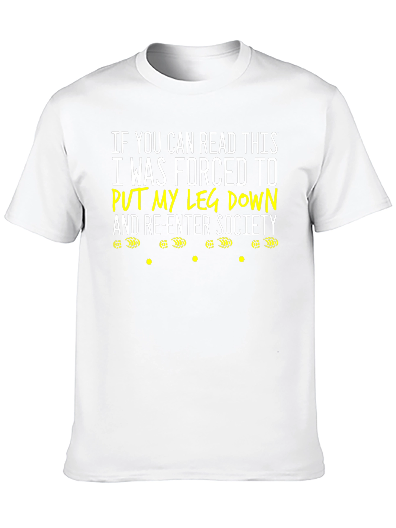 Black Funny Leg Down Re-Enter Society Graphic T-Shirt view 10