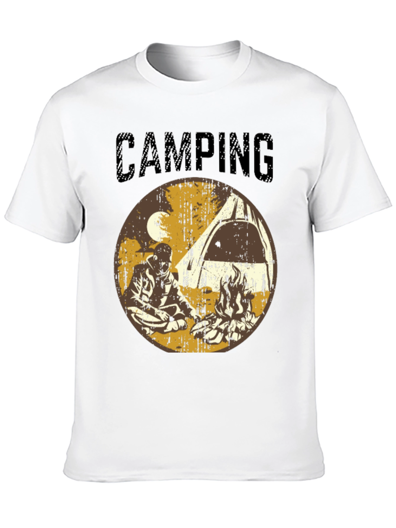 Black Vintage Camping Graphic T-Shirt view 10