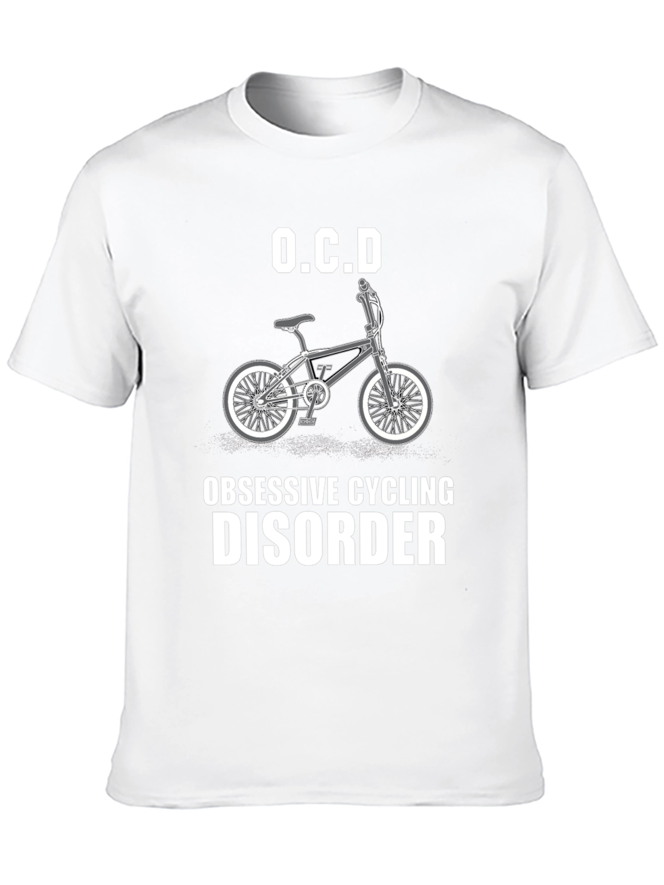 Black OCD Obsessive Cycling Disorder Black T-Shirt view 10