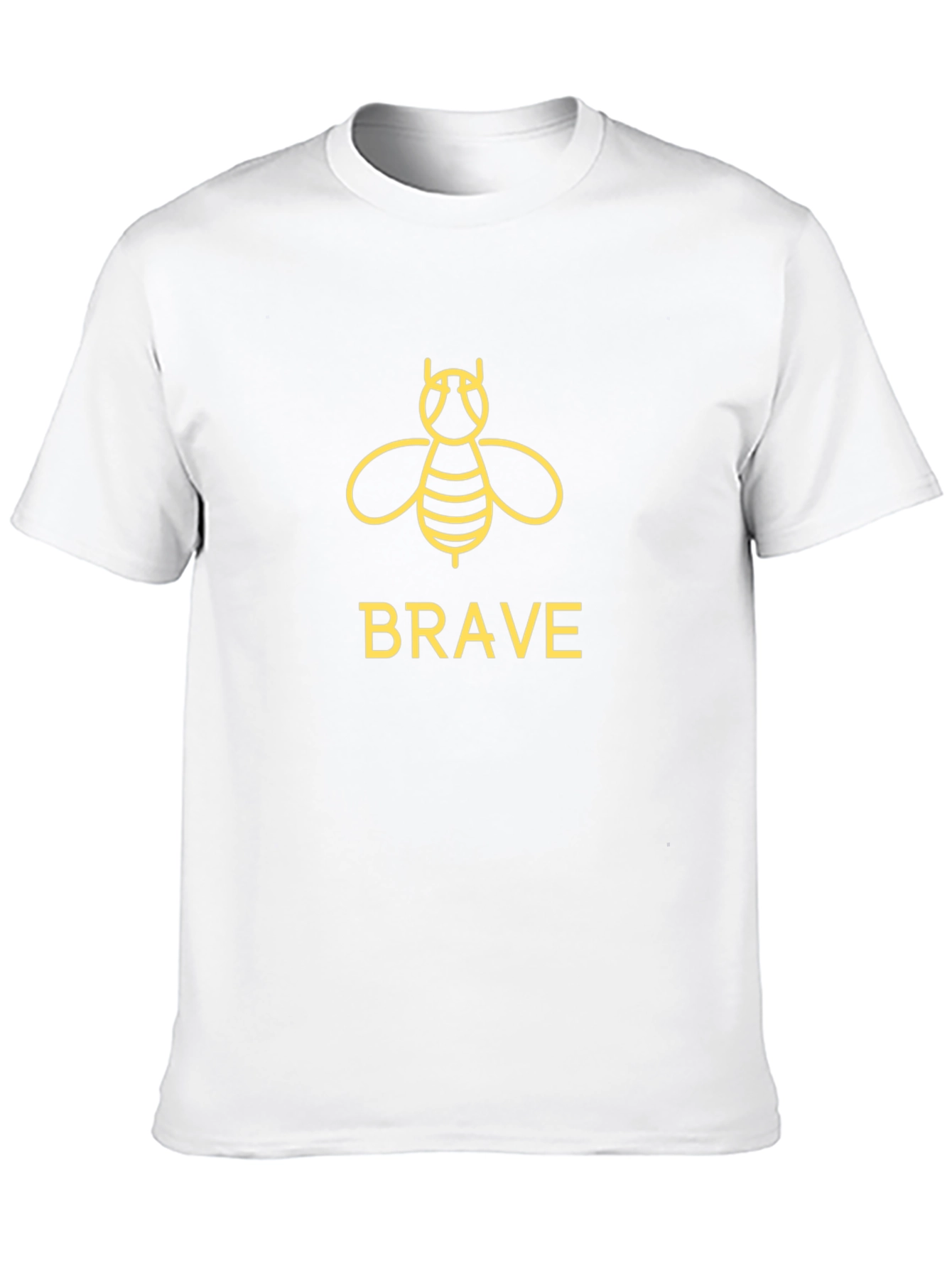 Black Brave Bee Graphic Tee - Black Cotton T-Shirt view 10