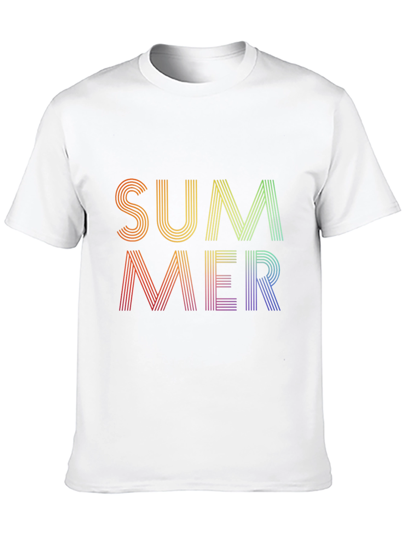 Black Summer Rainbow Graphic Tee - Black Cotton Blend view 10