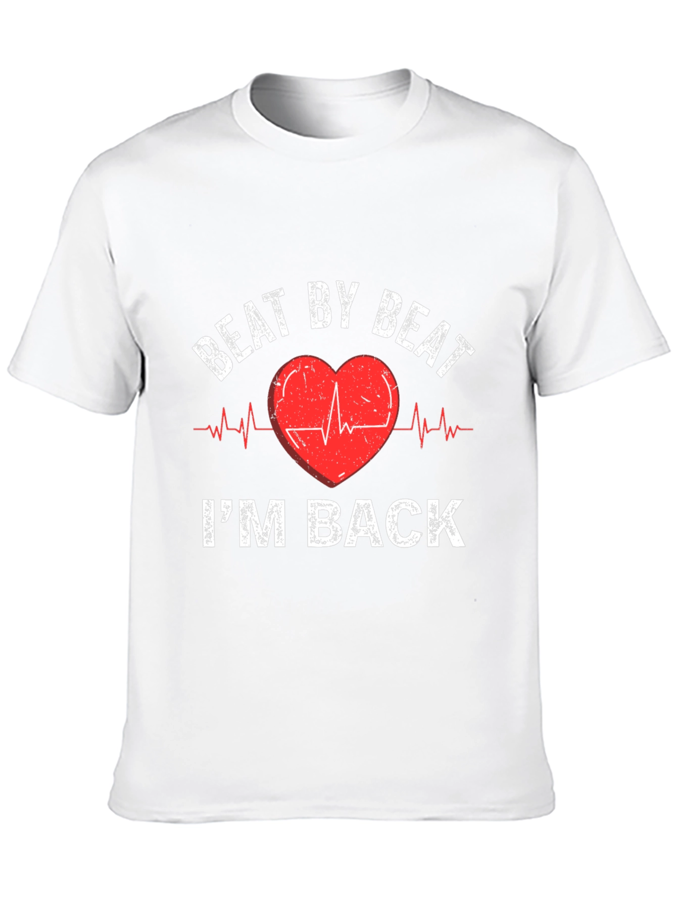 Black Beat By Beat I'm Back Heartbeat T-Shirt view 10