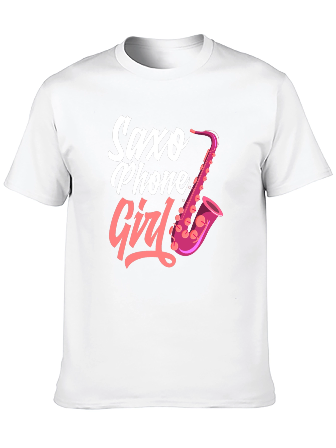 Black Saxo Phone Girl Black T-Shirt view 10