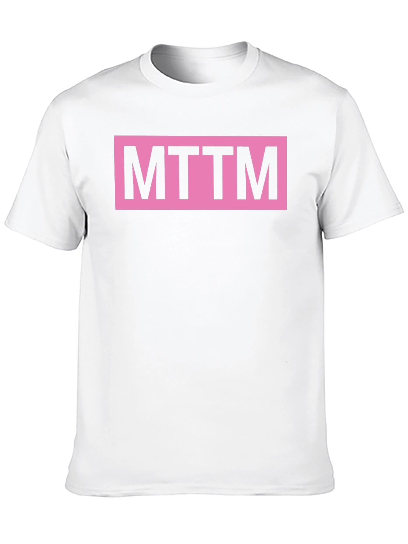 Black MTTM Graphic Tee - Pink Logo on Black Cotton Shirt view 10