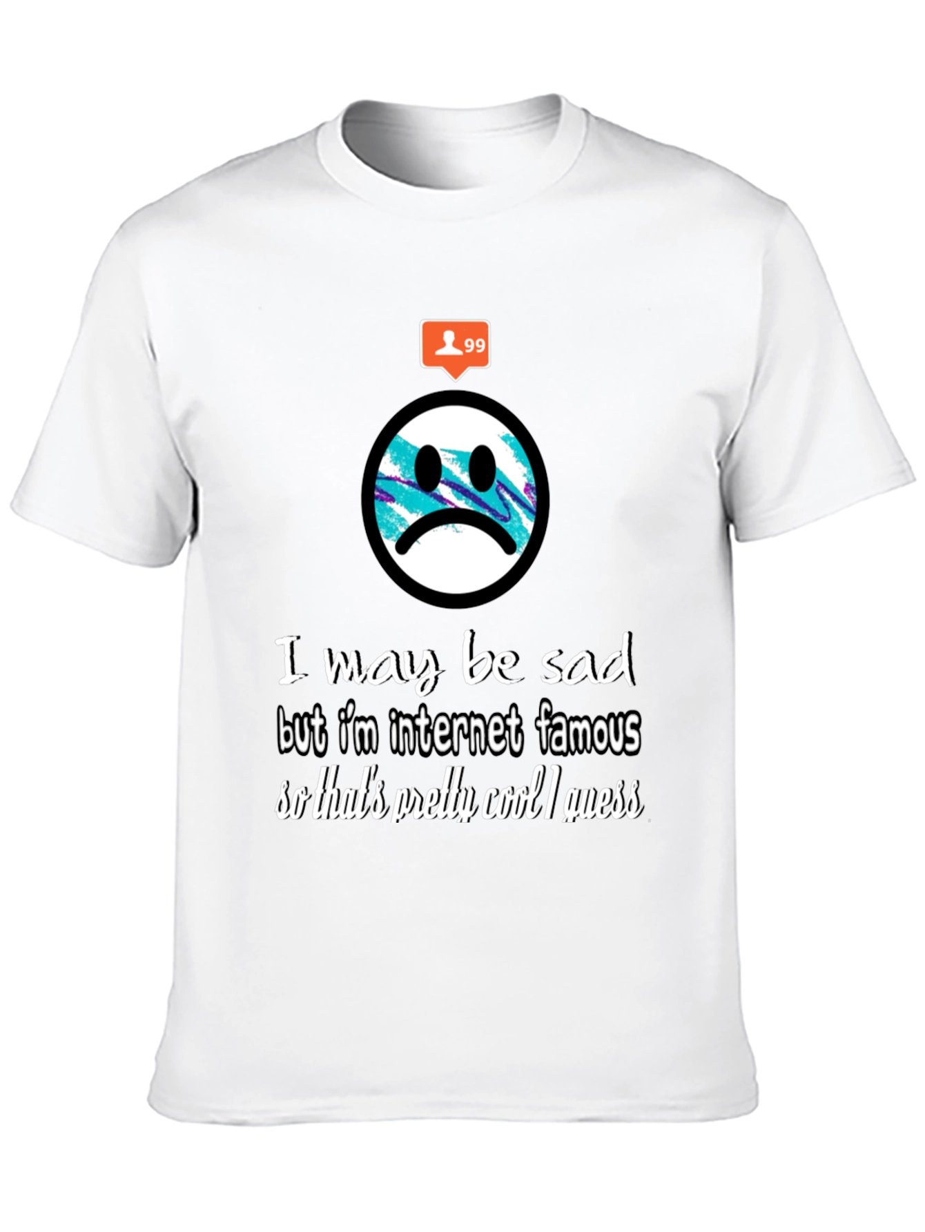 Black Sad But Famous T-Shirt - Trendy Graphic Tee view 10