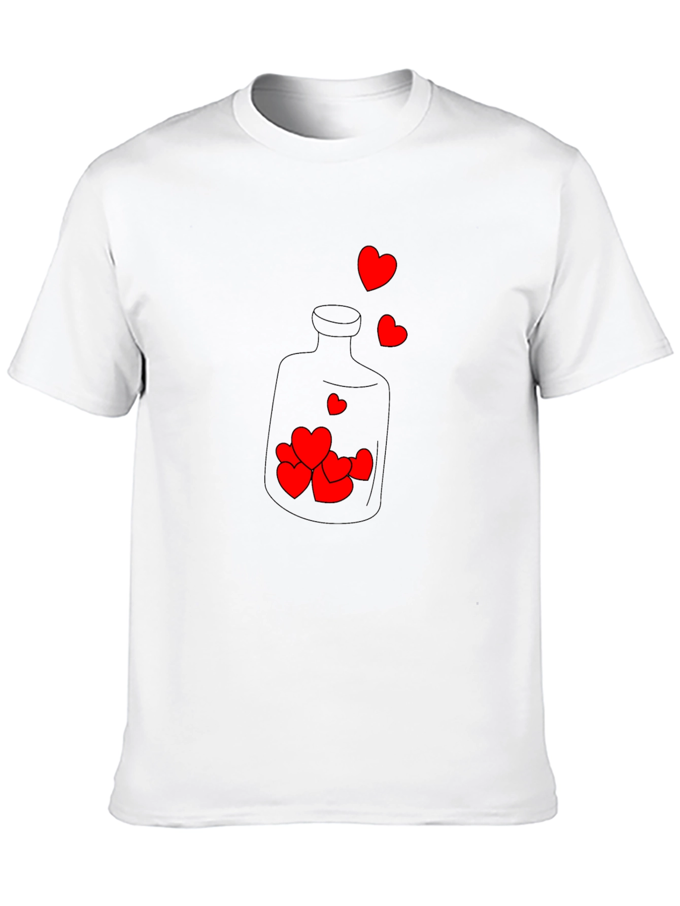 Black Heart Bottle Graphic Tee - Black T-Shirt view 10