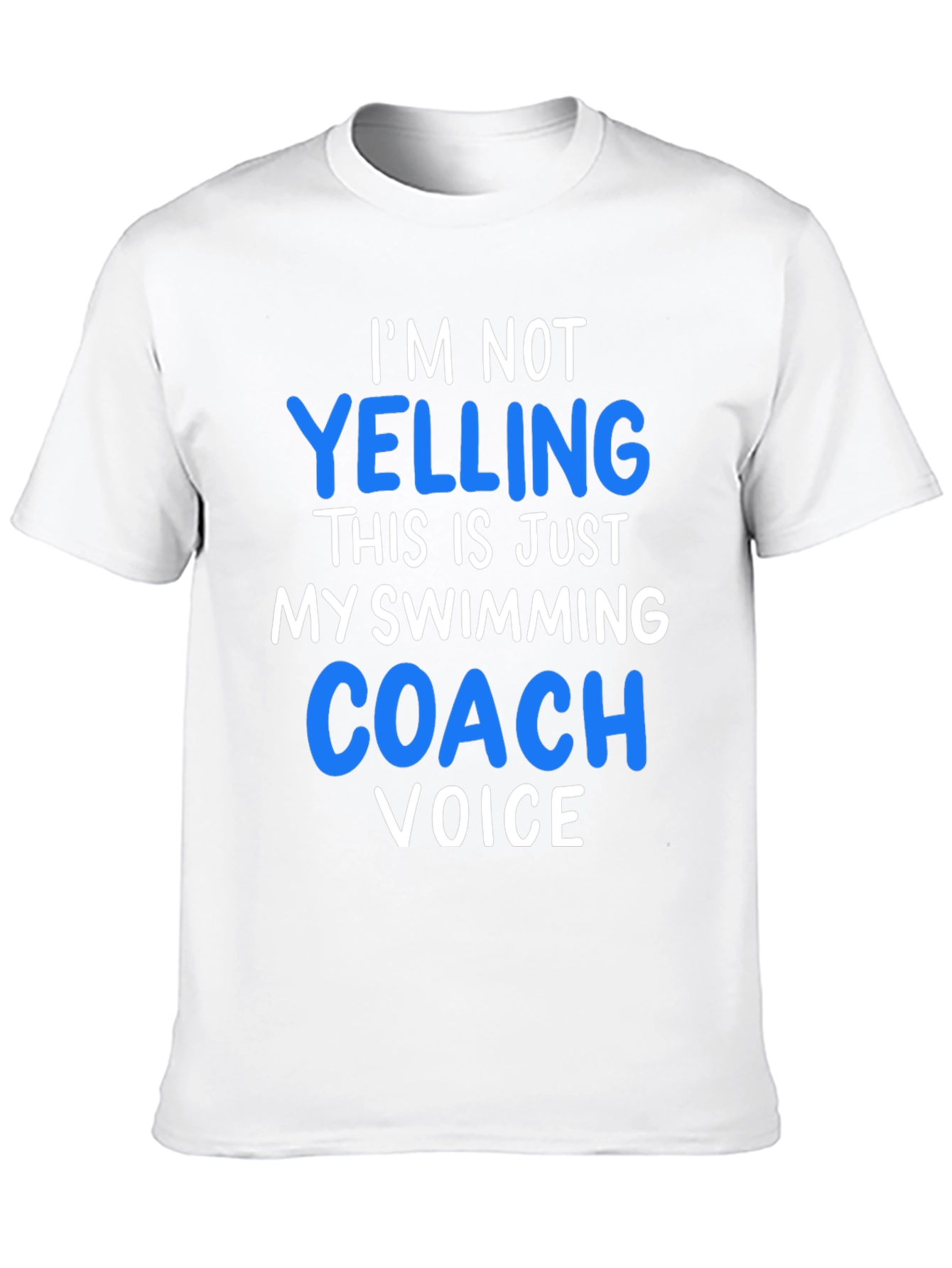 Black Funny Swimming Coach Voice T-Shirt view 10
